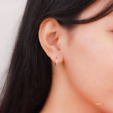 Diamond Petite Huggie Earrings(B)