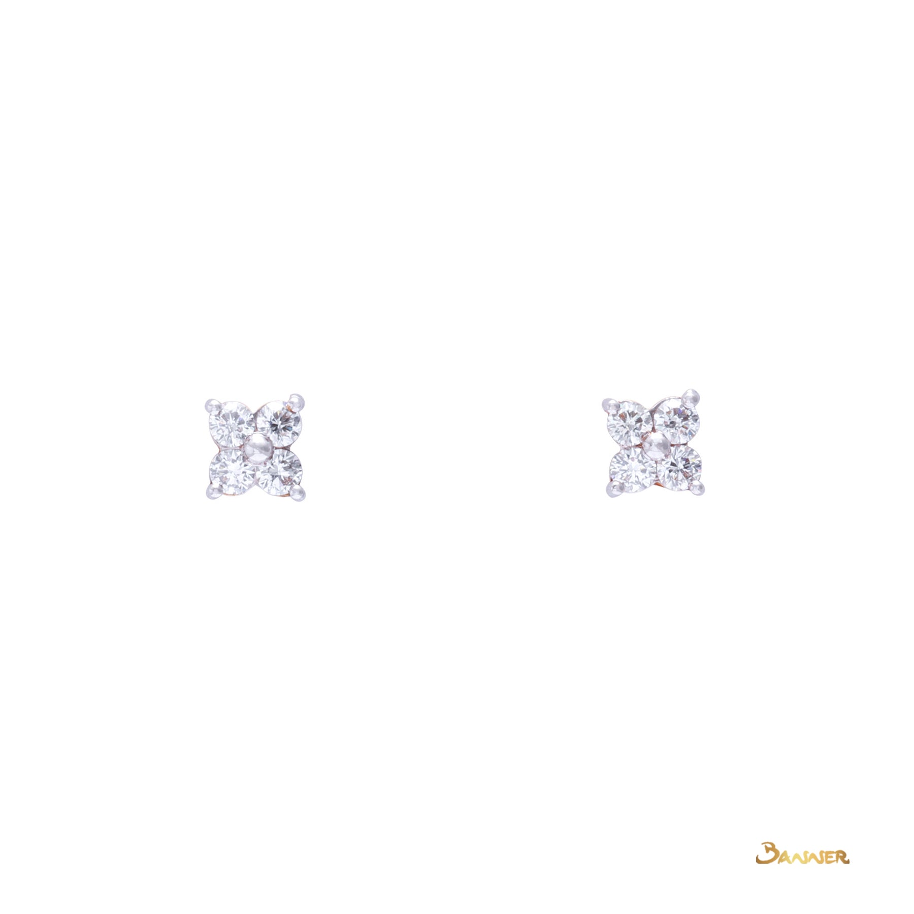 Diamond Floral Earrings