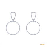 Diamond Circle Dangle Earrings(B)