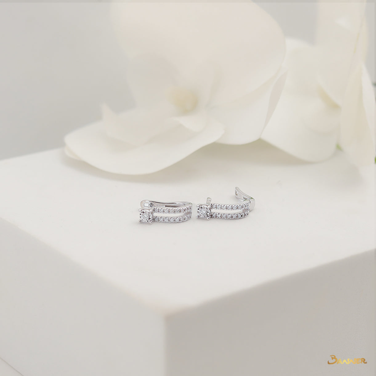 Diamond Huggies Earrings(B)