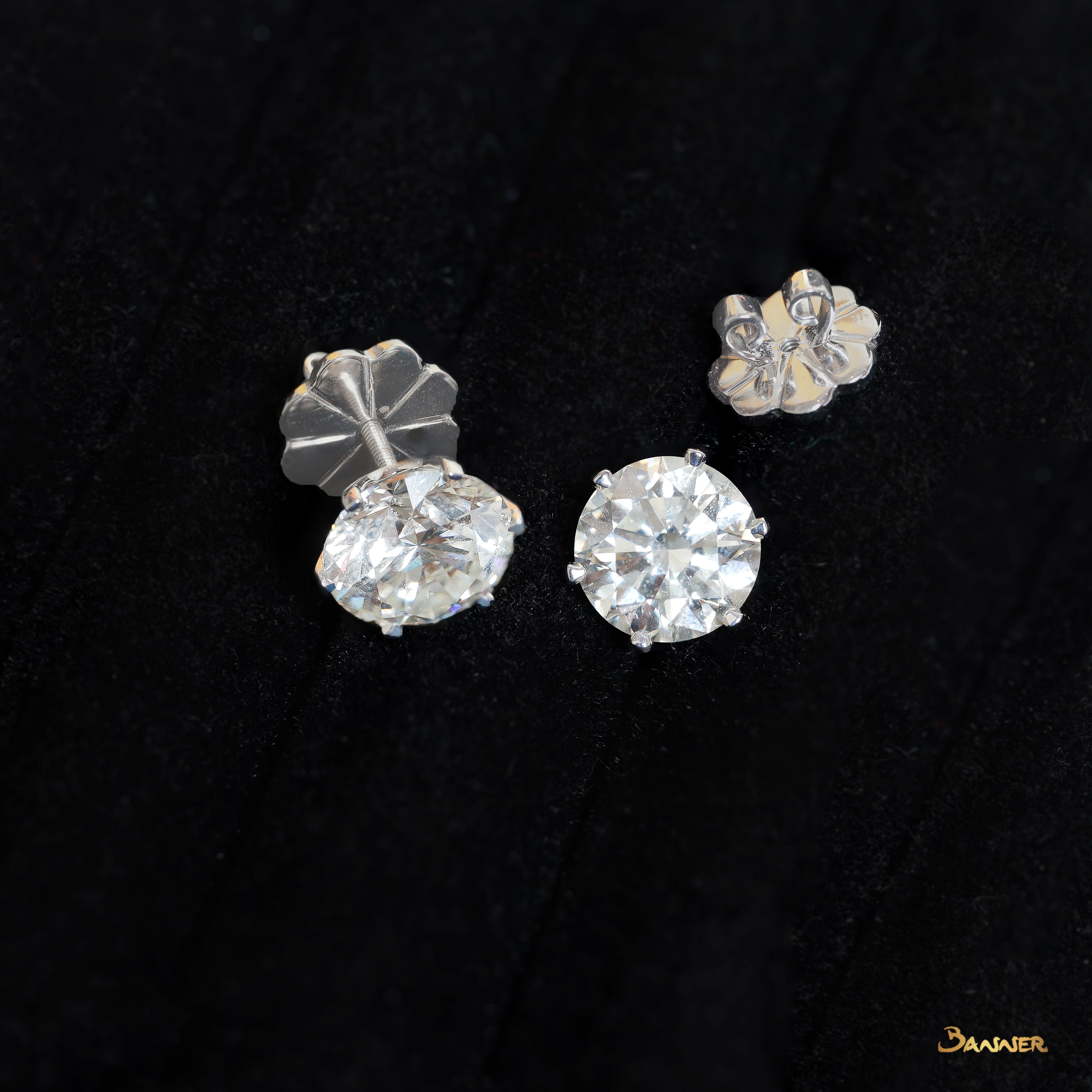 GIA Diamond Stud Earrings (3CTS Pair)