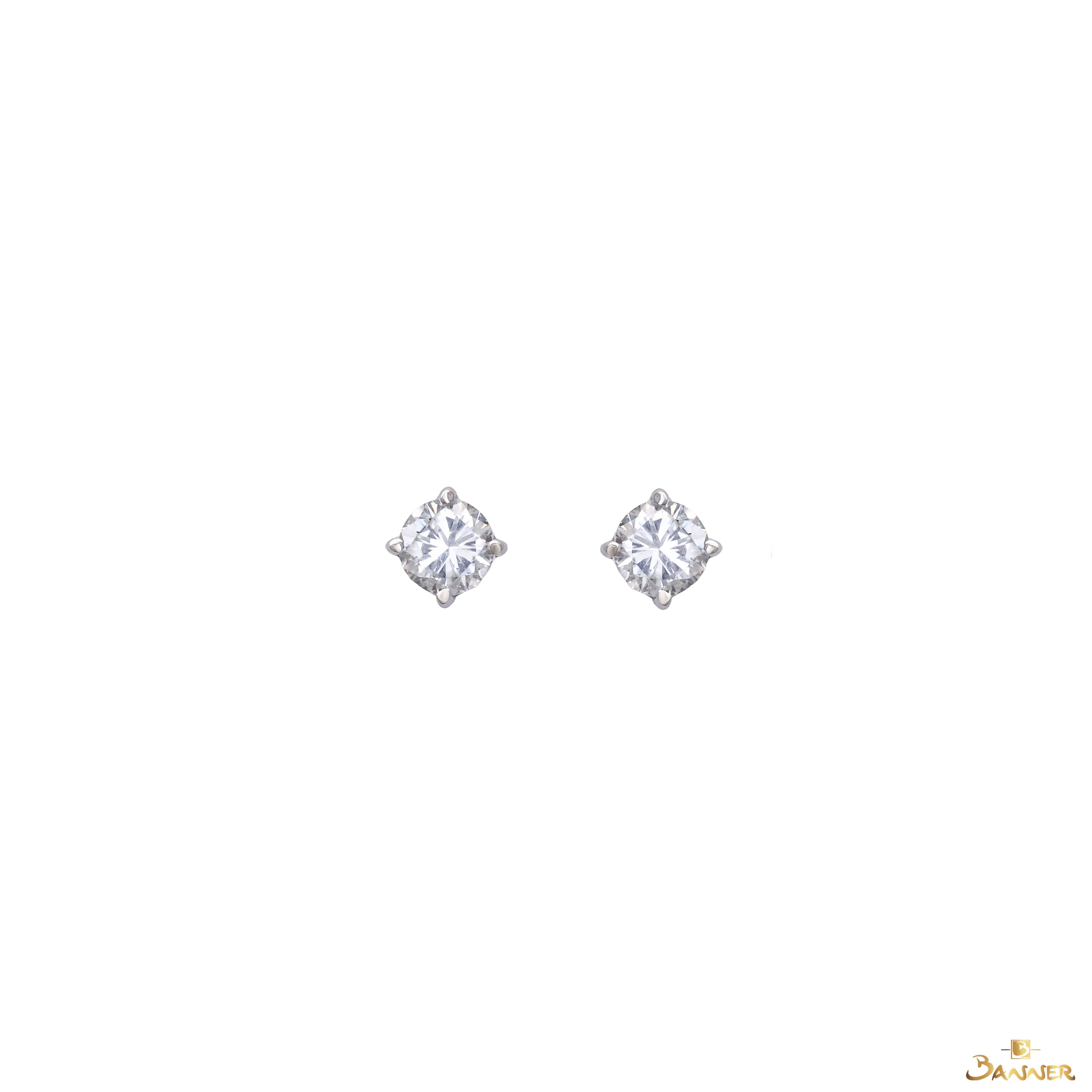 Diamond Solitaire Earrings