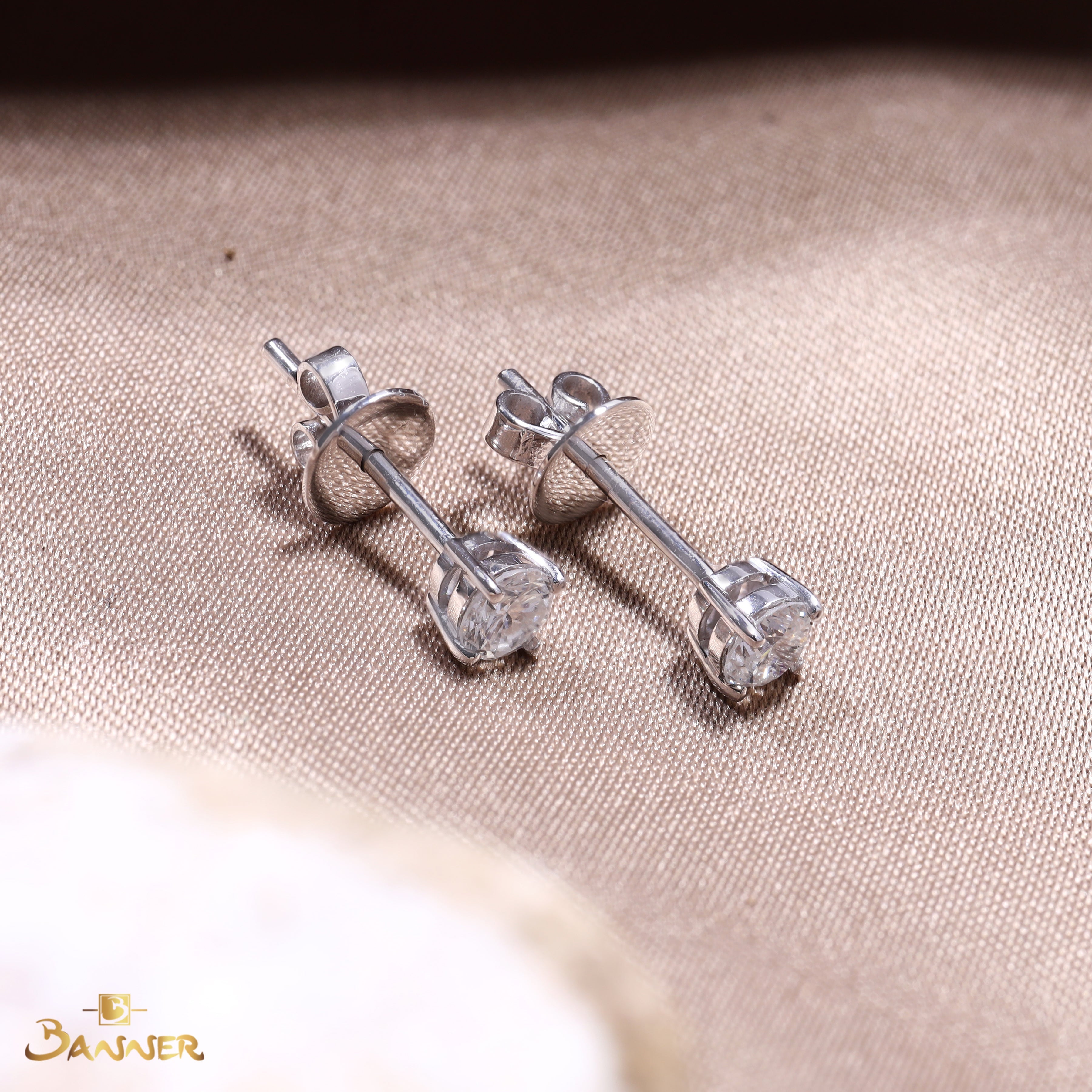 Diamond Solitaire Earrings