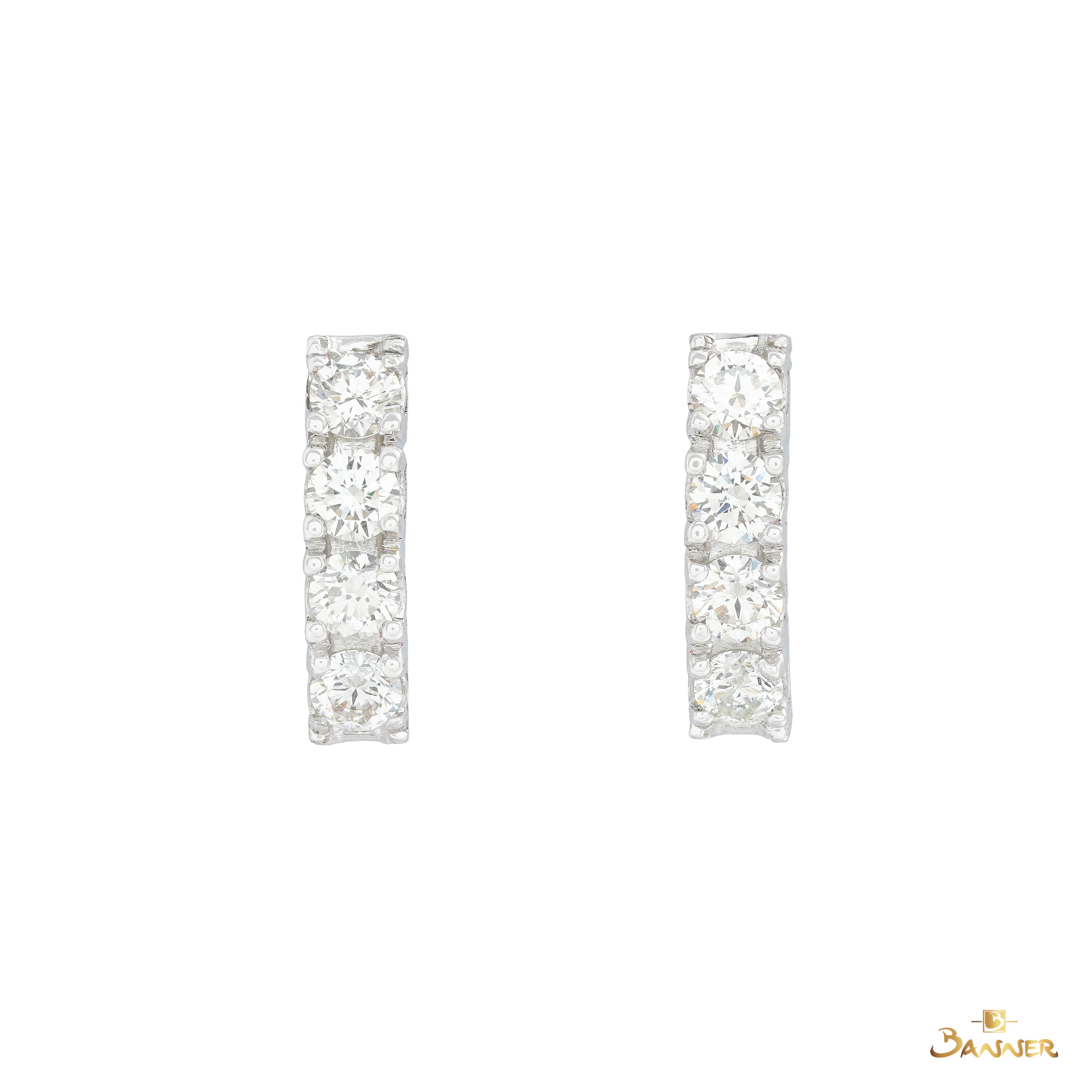 Diamond Curve Studs Earrings