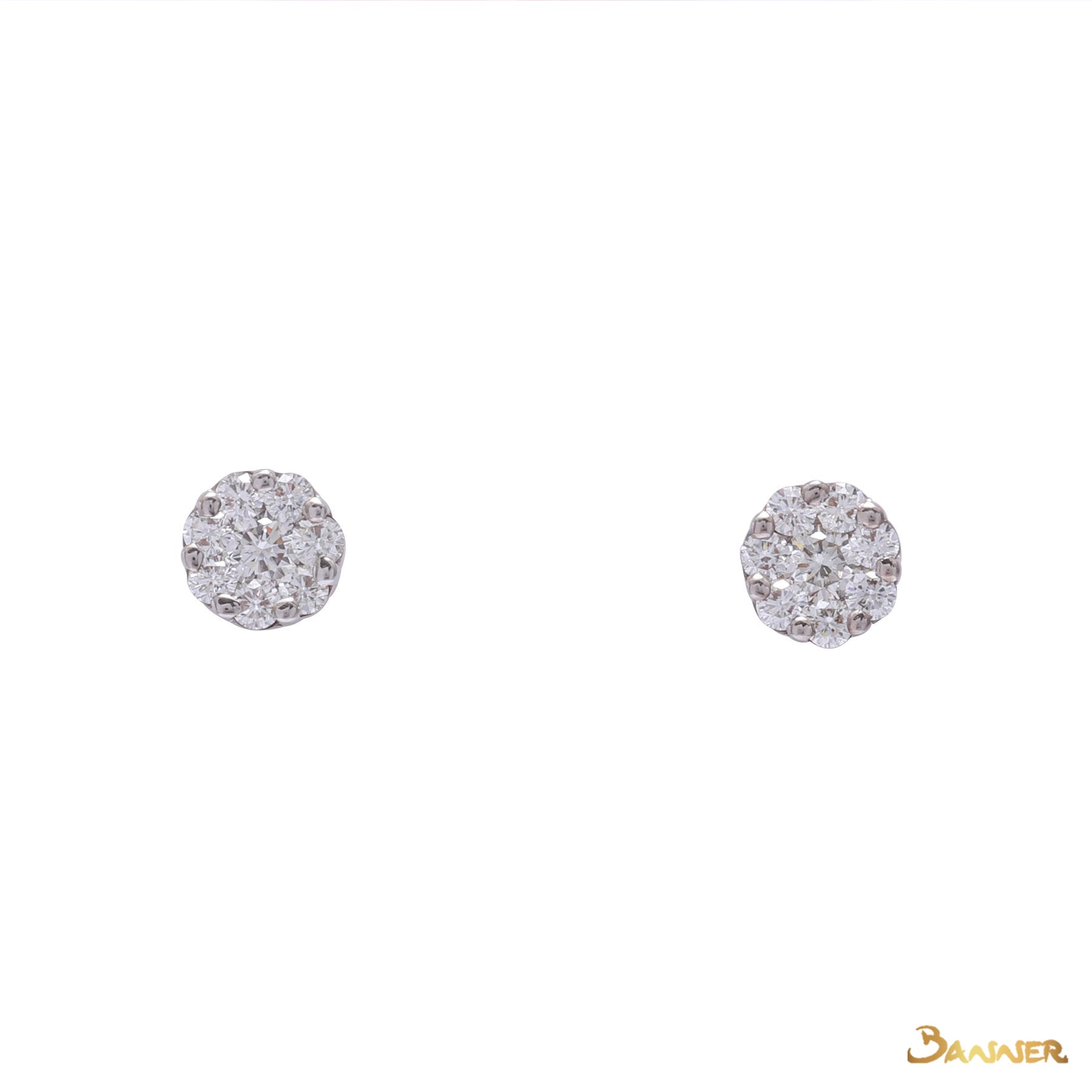 Diamond Stud Earrings with Illusion Settings (1.41 cts. t.w.)