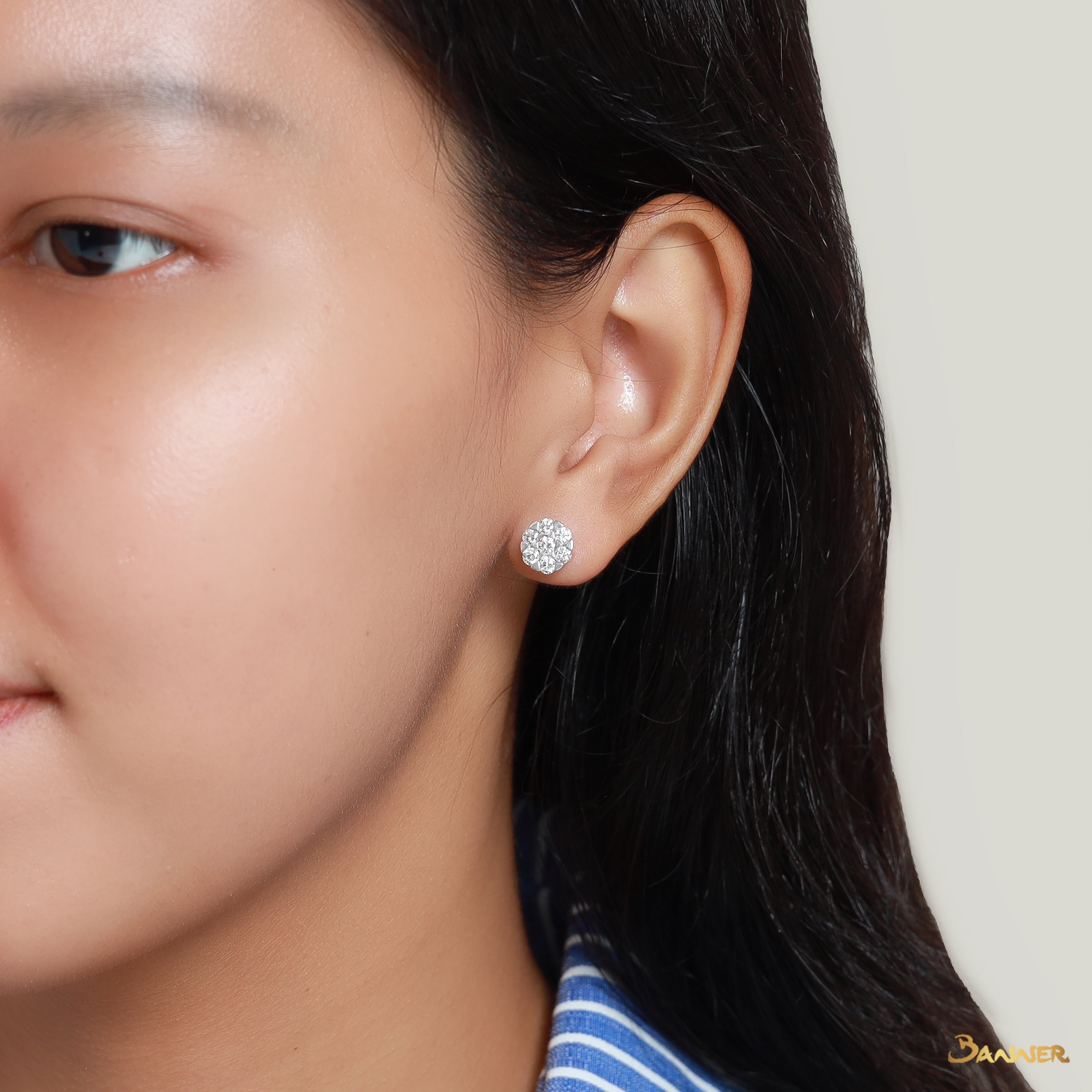 Diamond 14 lone Si Earrings