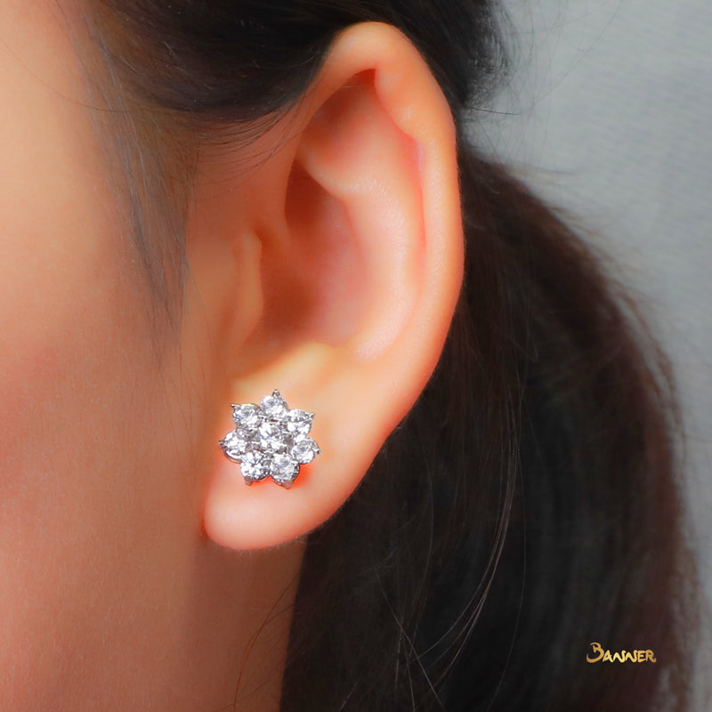 Diamond Chel Earrings ( 2.11 cts . t.w )