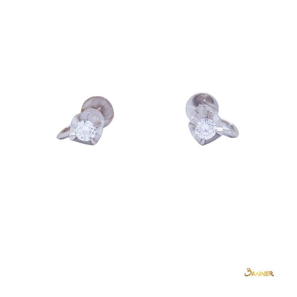 Diamond Floral Earrings ( T.w 0.6 cts )