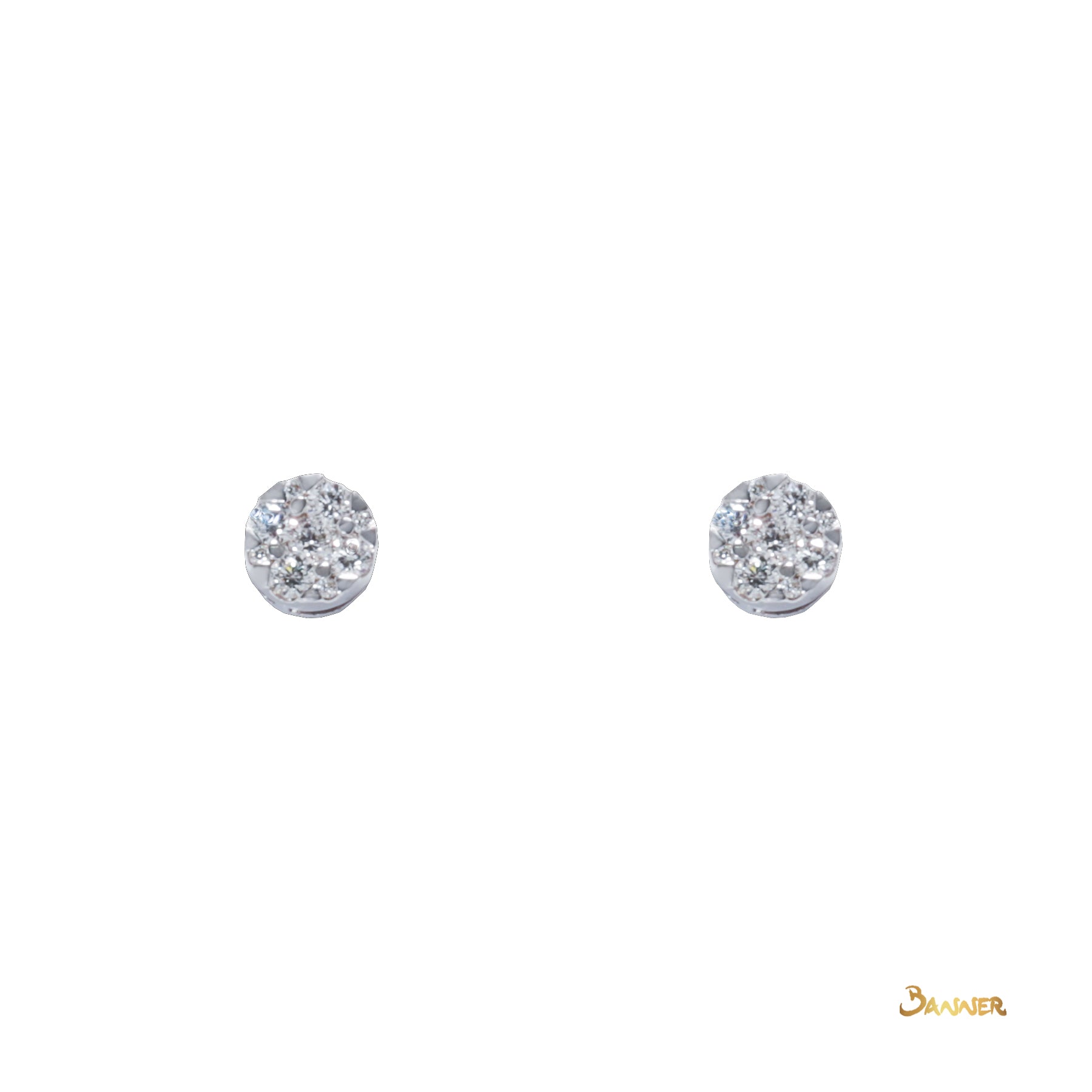 Diamond Invisible Halo 3-ways Earrings(B)