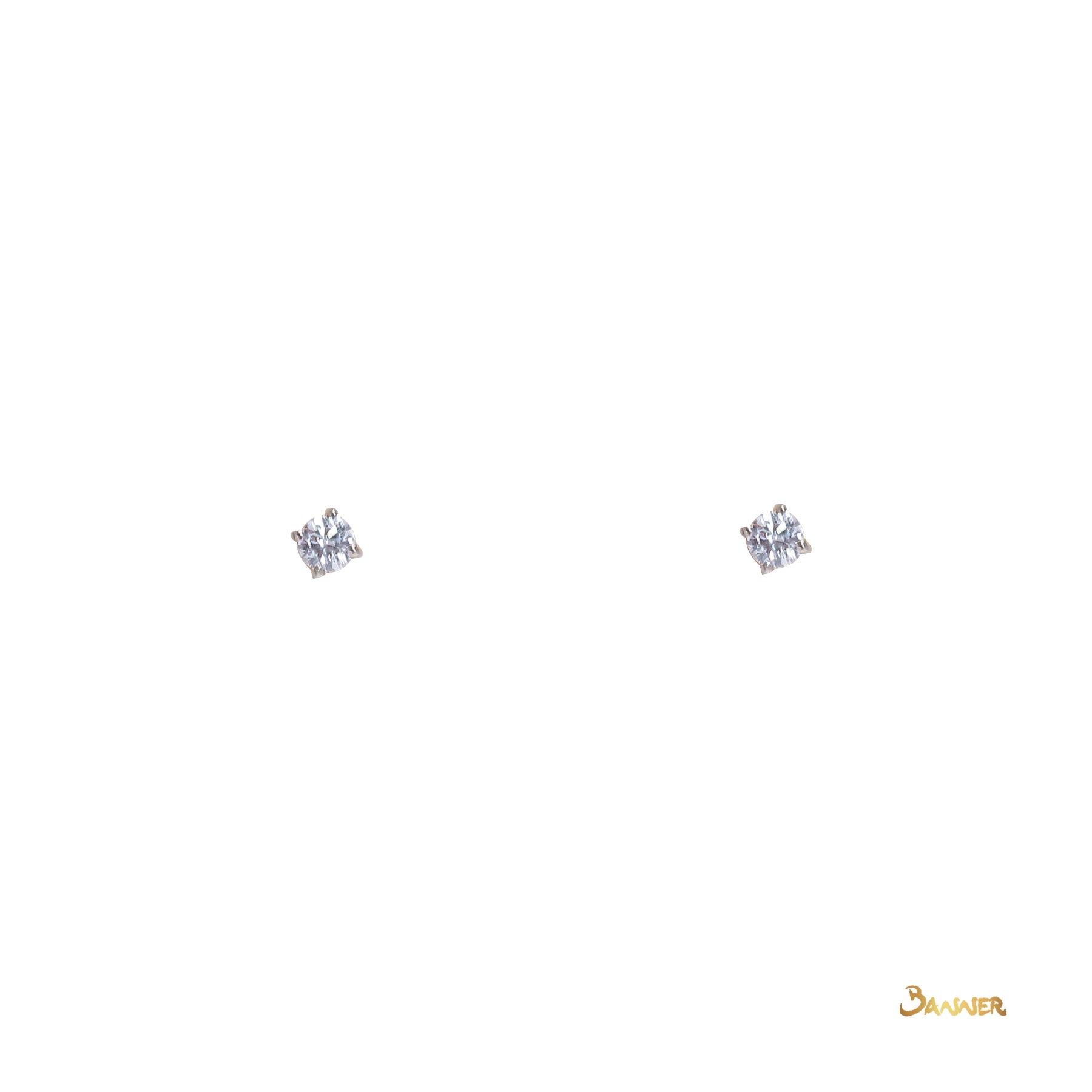 Diamond Solitaire Stud Earrings ( 0.18 c.t t.w )