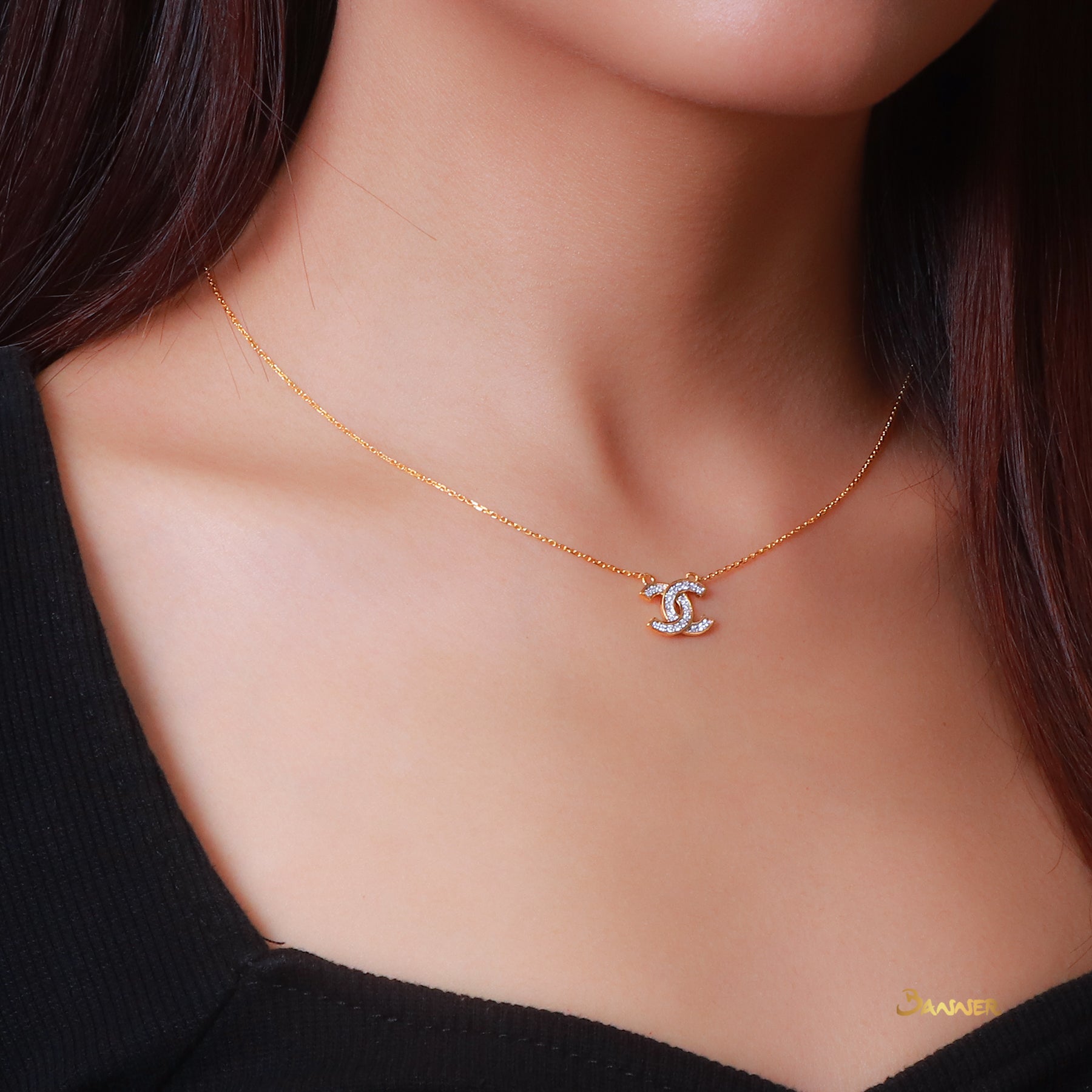 Diamond Channel Necklace