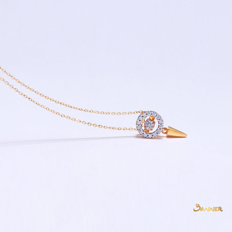 Diamond Dancing Necklace (0.1 ct. Middle Diamond, 0.19 ct. t.w.)