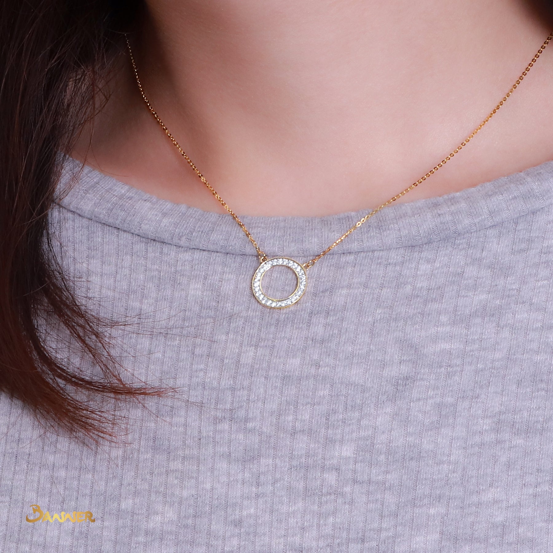 Diamond Circle Necklace