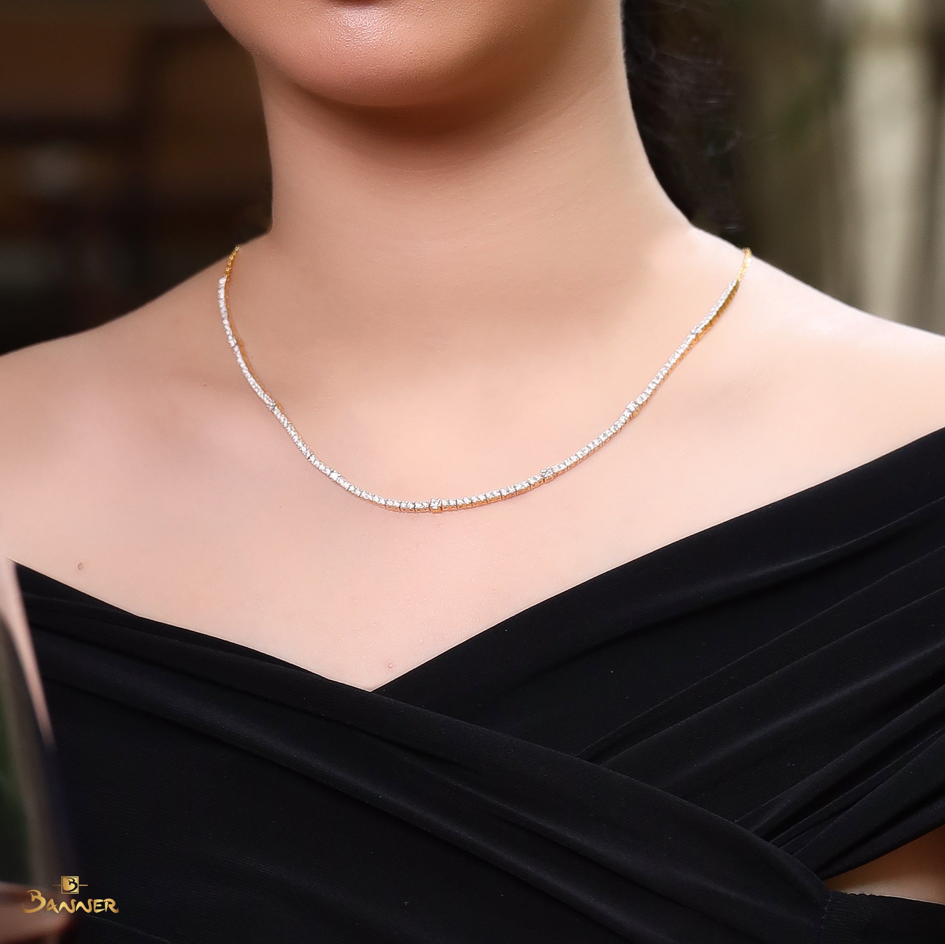 Diamond Tennis Necklace (B)