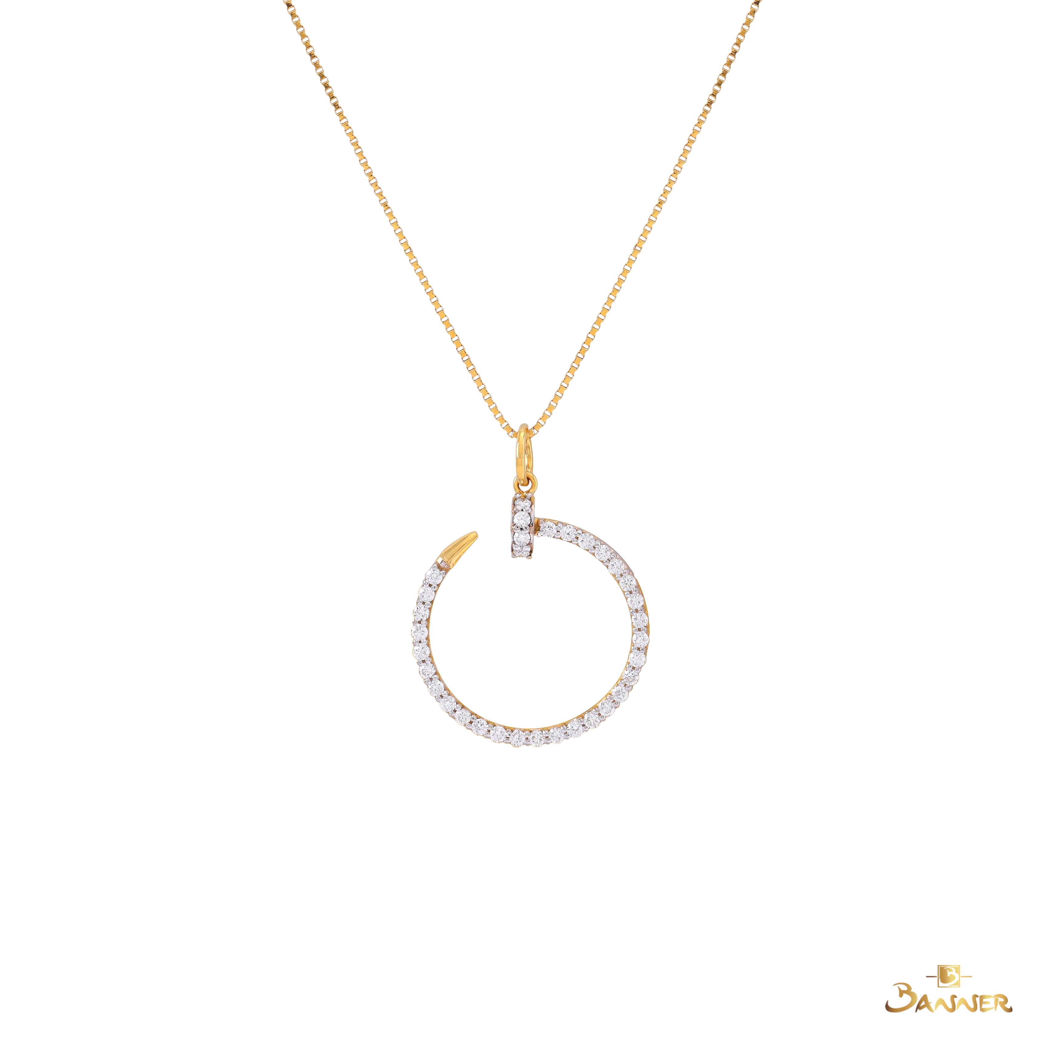 Diamond Nail Necklace