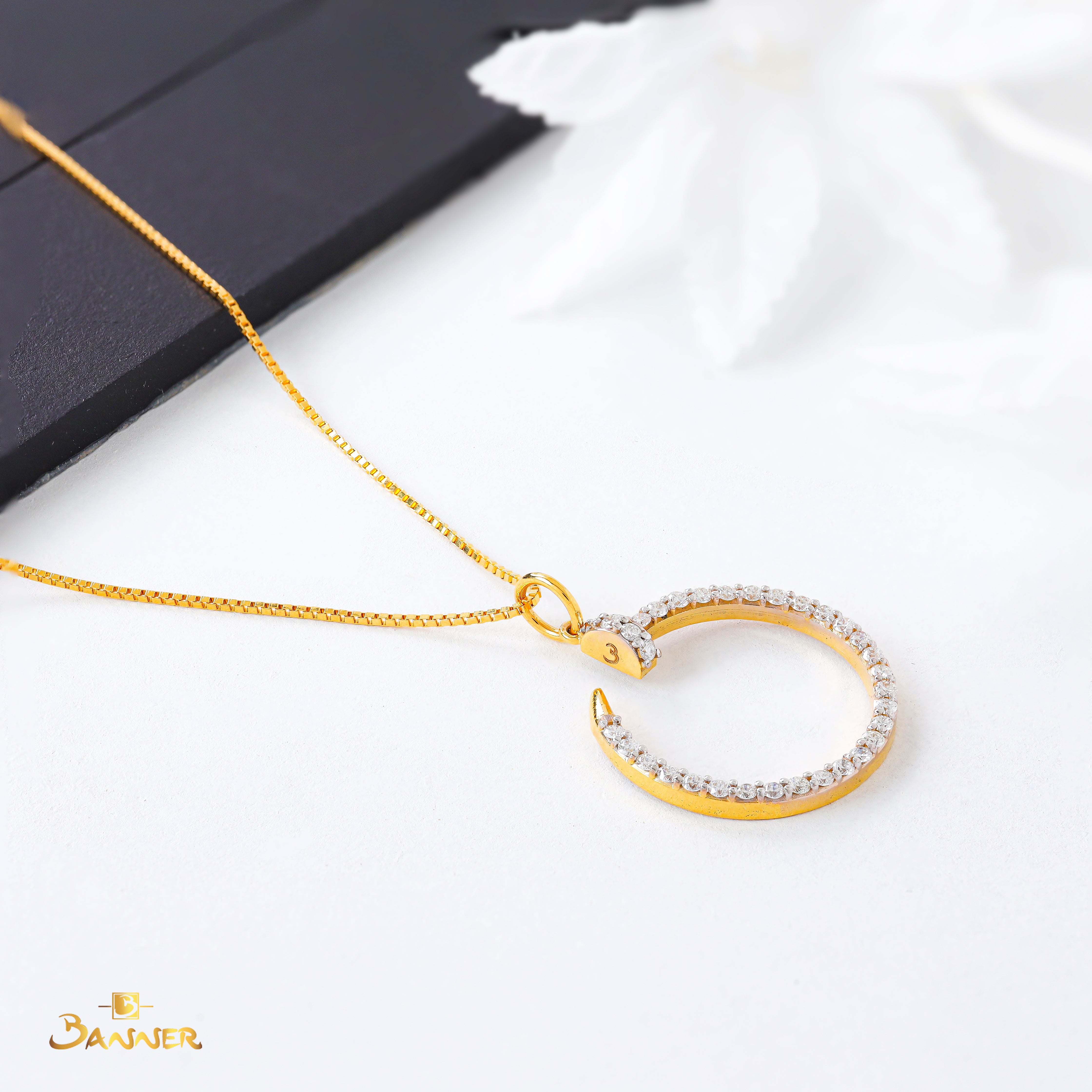 Diamond Nail Necklace