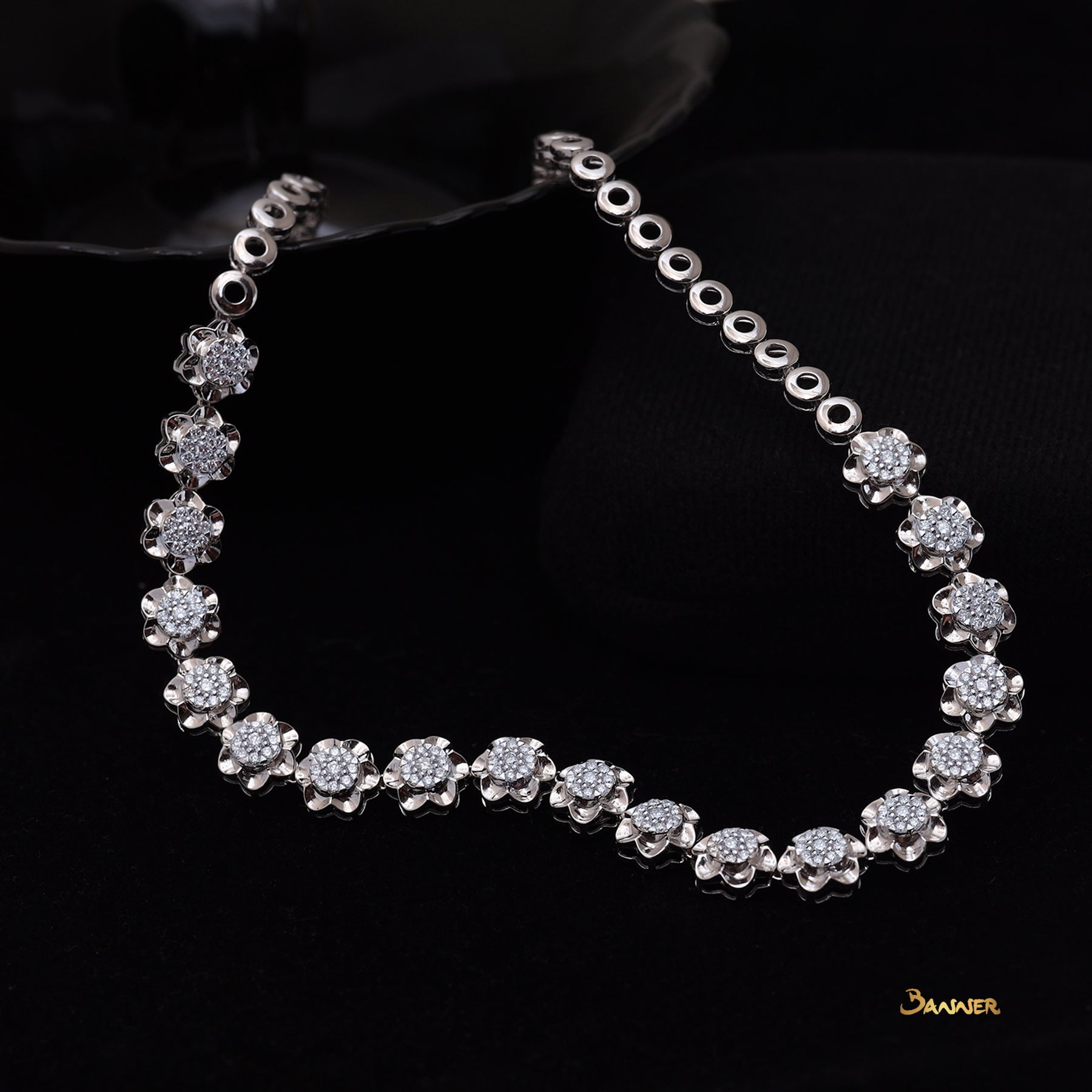 Diamond Illusion Floral Necklace