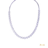 Diamond Solitaire Floral Necklace