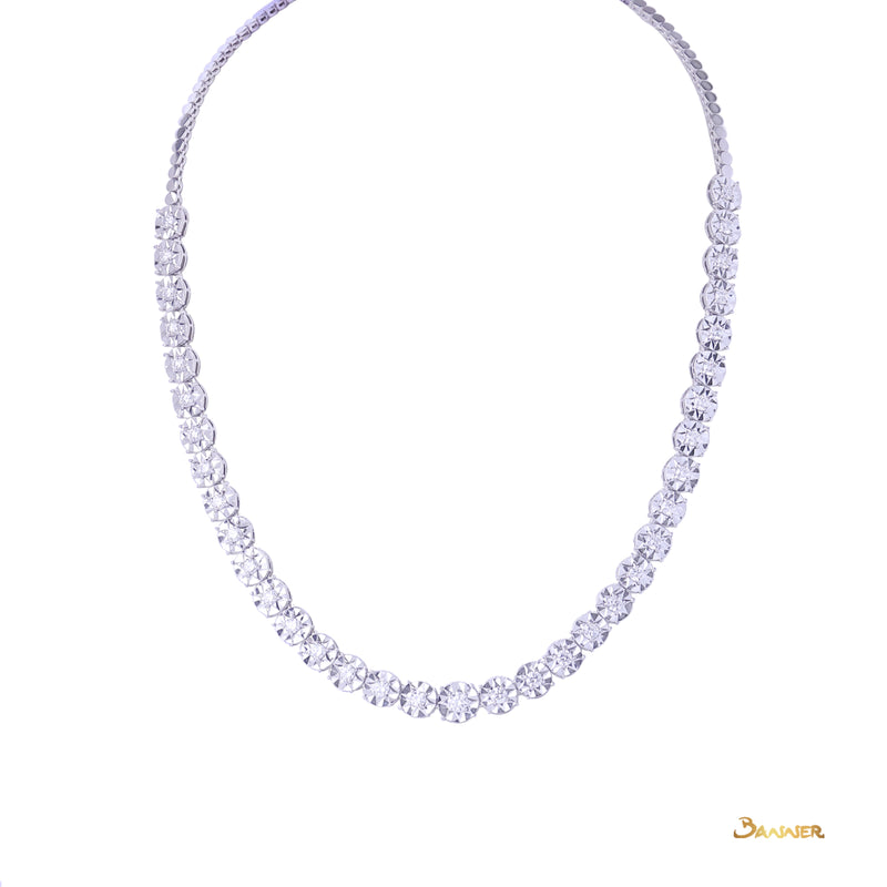 Diamond Half-Tennis Necklace