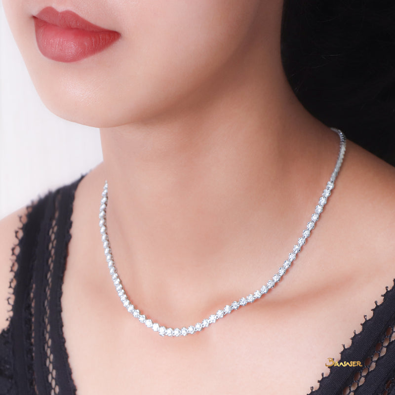 Diamond Floral Necklace(B)