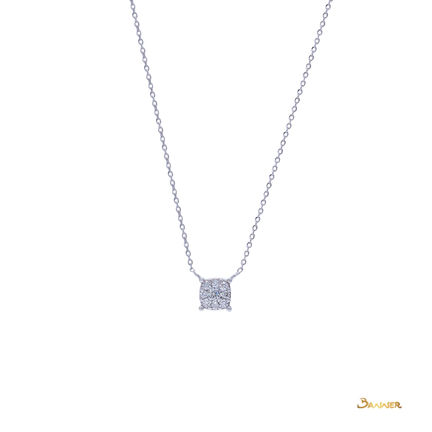 Diamond Necklace with Invisible Setting(B)