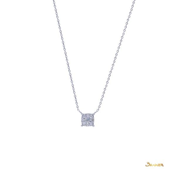 Diamond Necklace with Invisible Setting