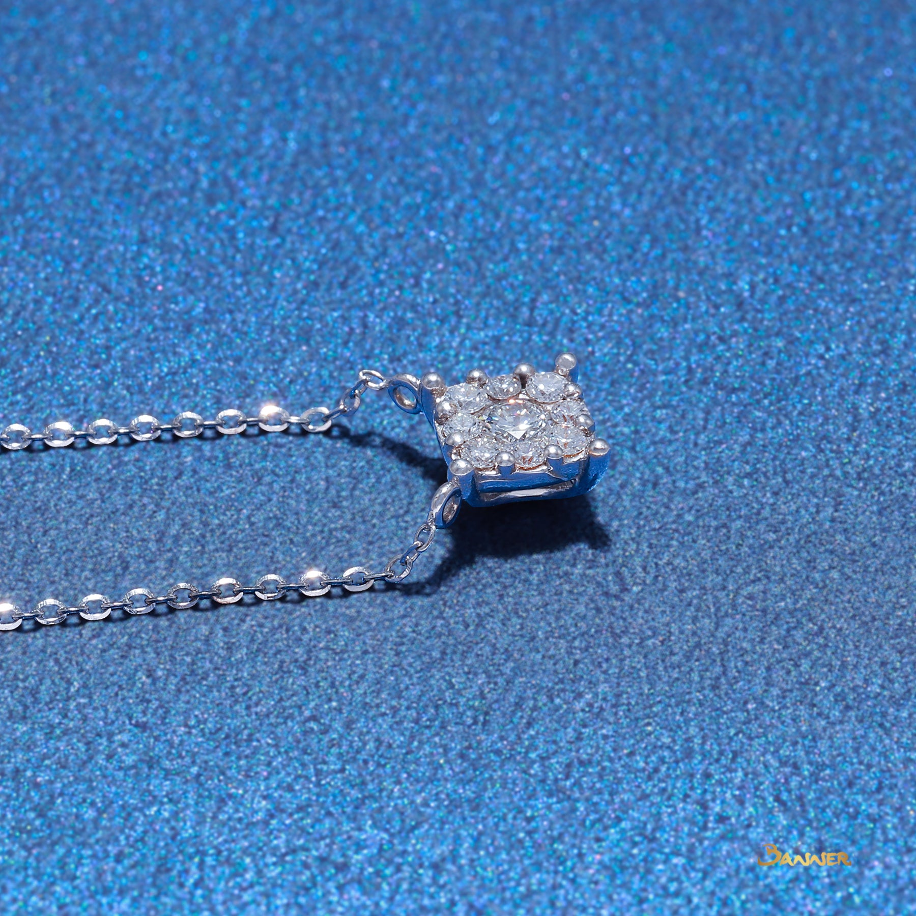 Diamond Necklace with Invisible Setting