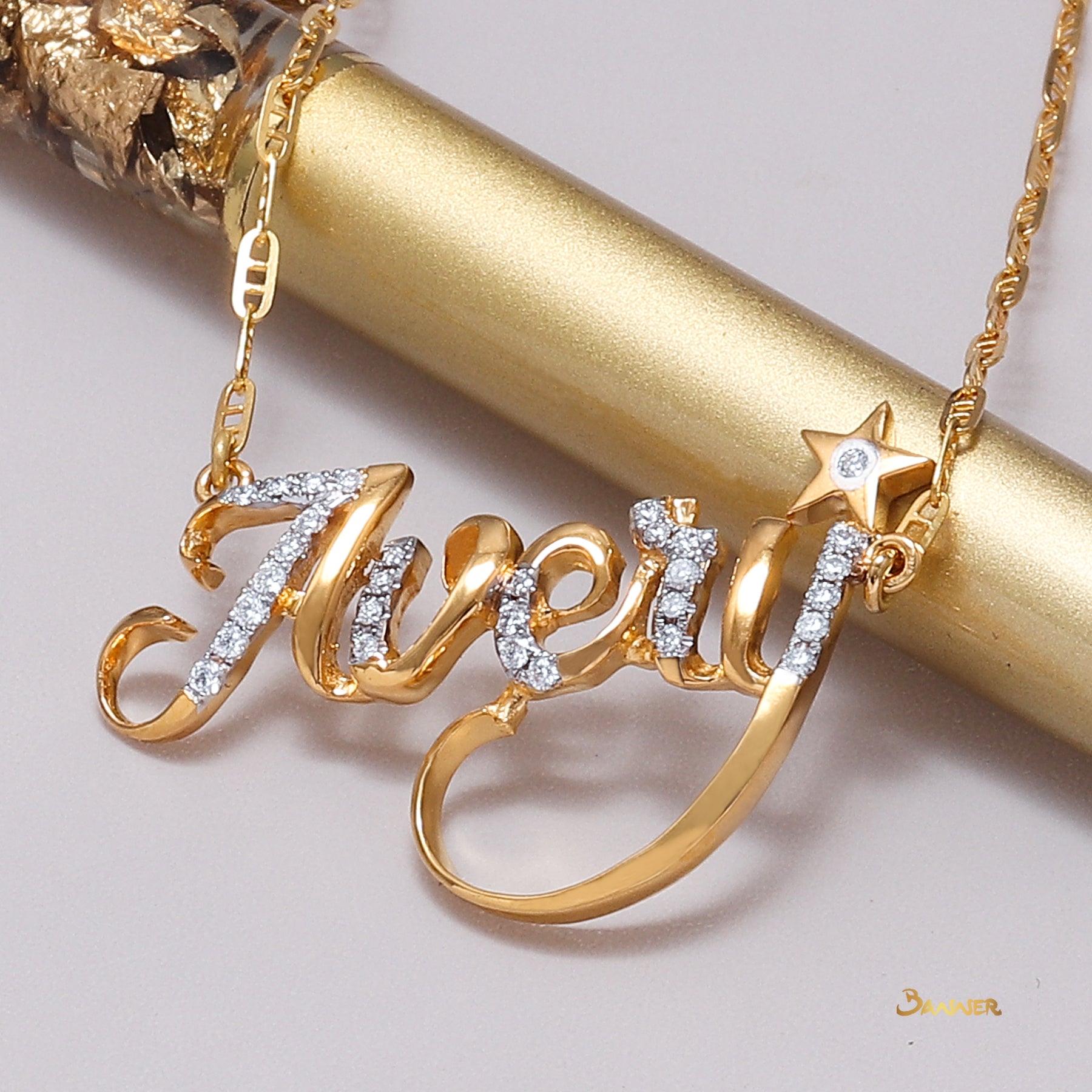 Diamond Name Necklace (Customizable)