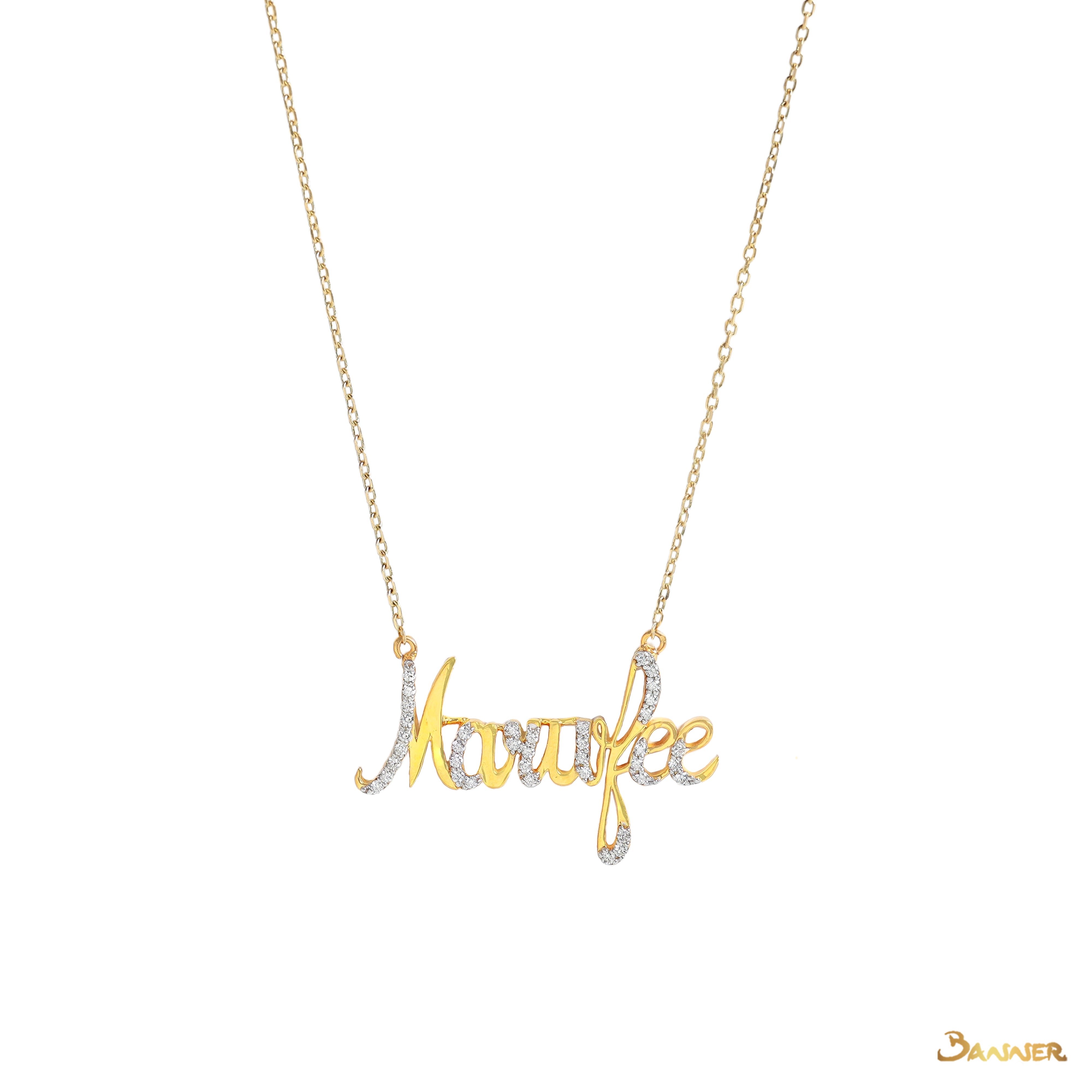 Diamond Name Necklace (Customizable)