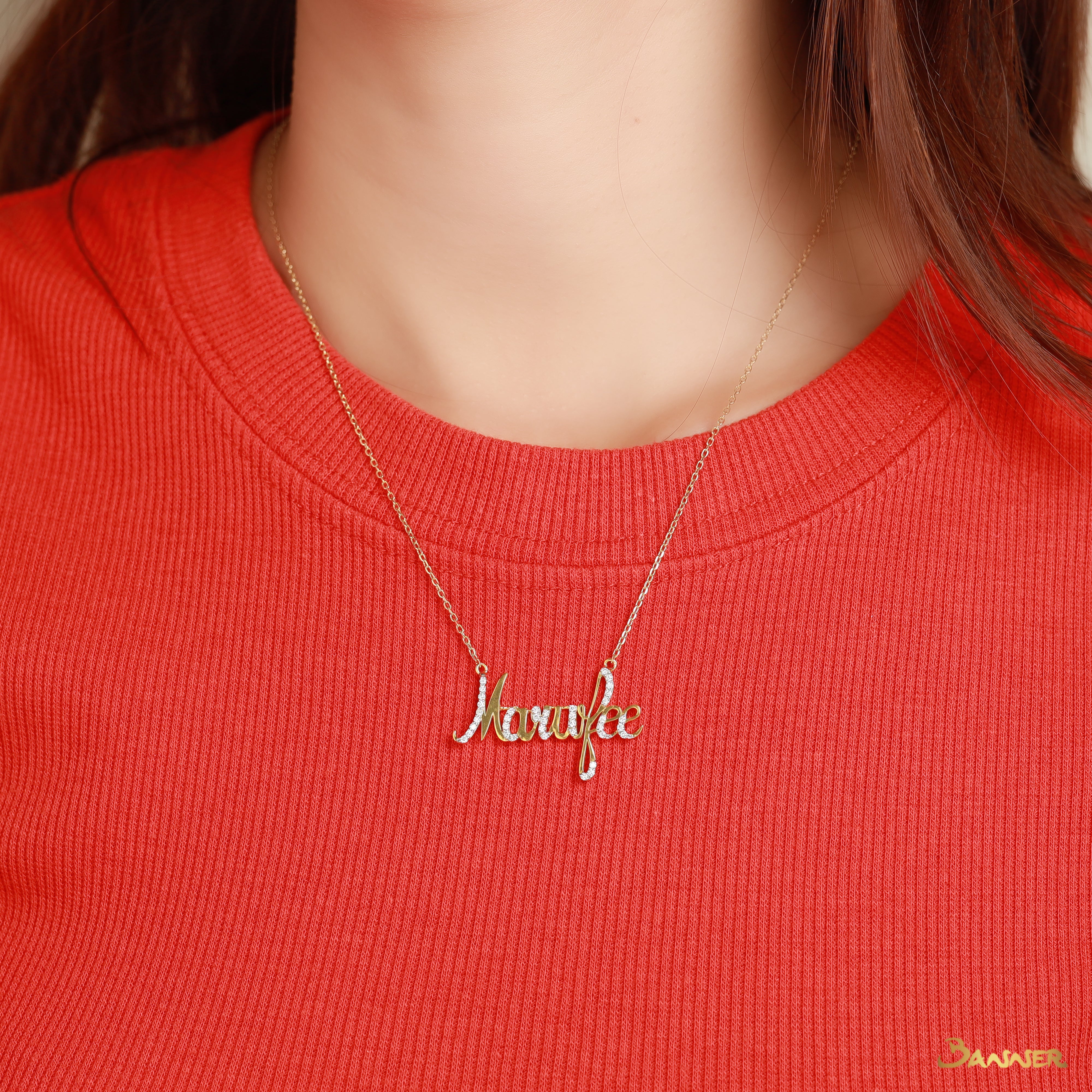 Diamond Name Necklace (Customizable)