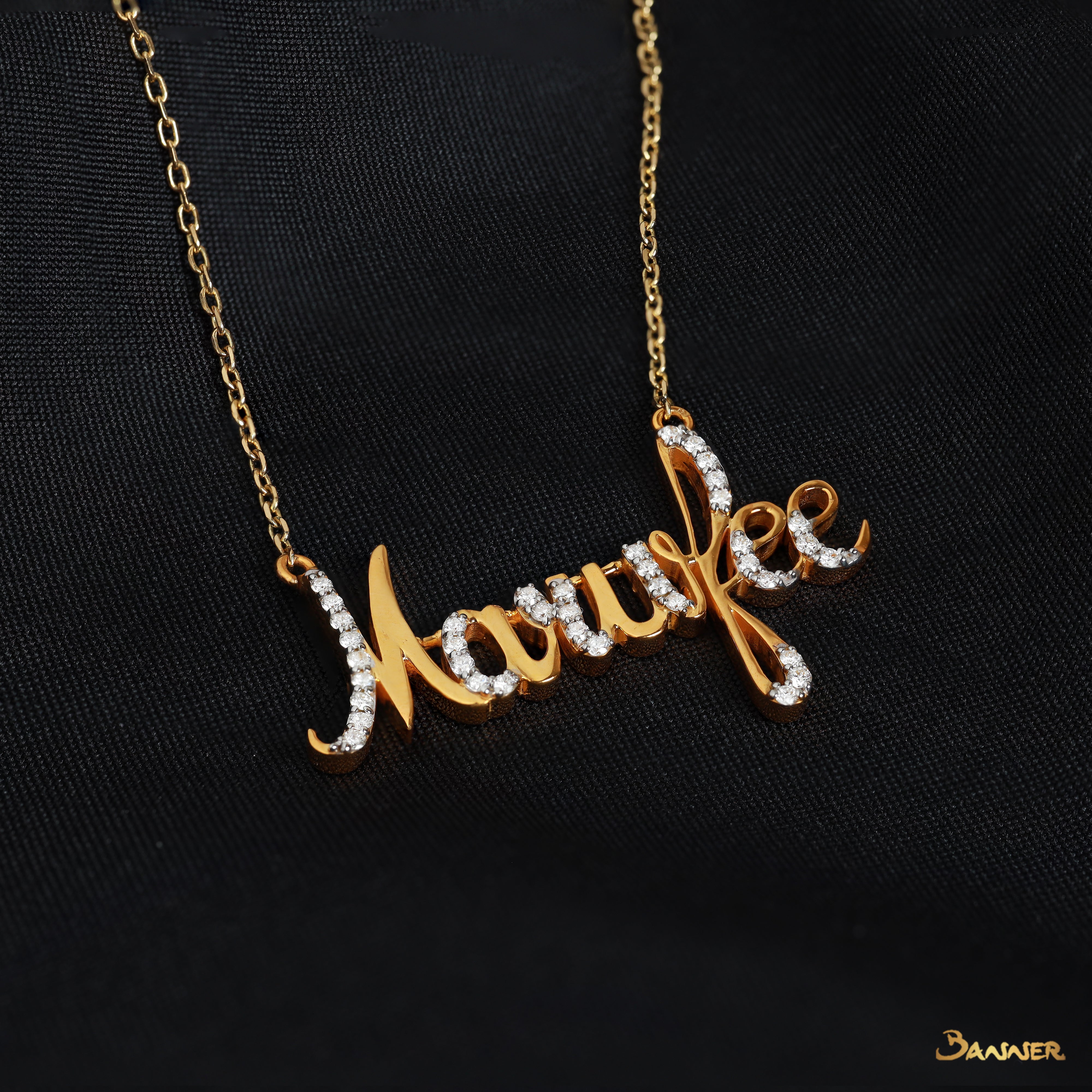 Diamond Name Necklace (Customizable)