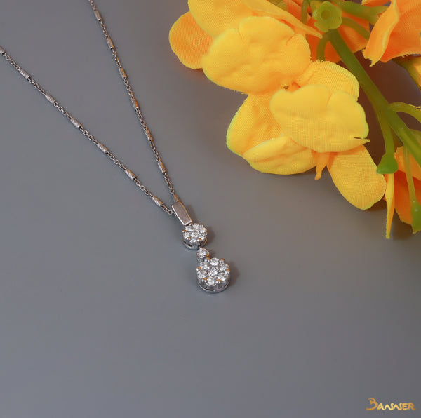 Diamond Floral 2-Step Pendant