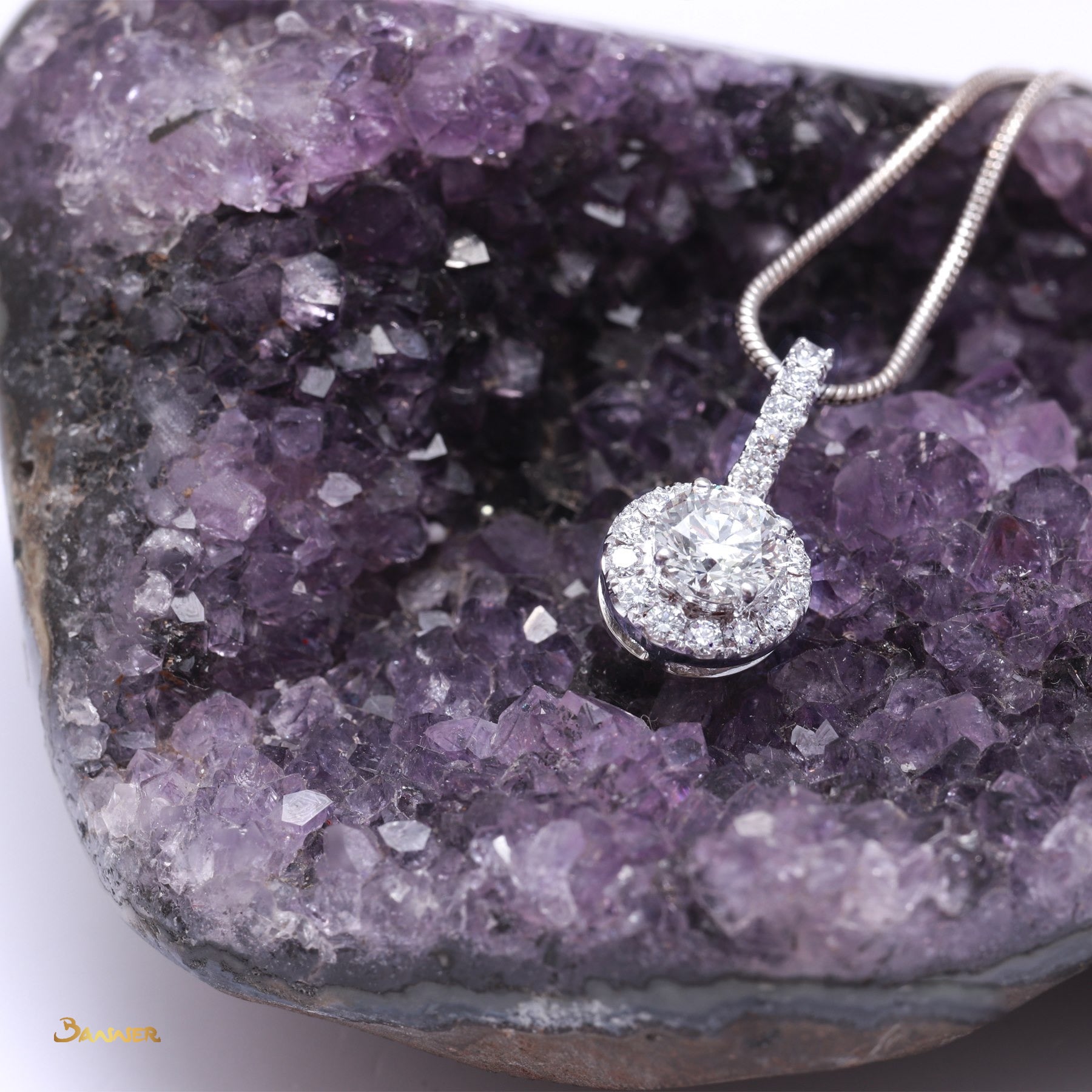 Diamond Halo Bling Bling Pendant