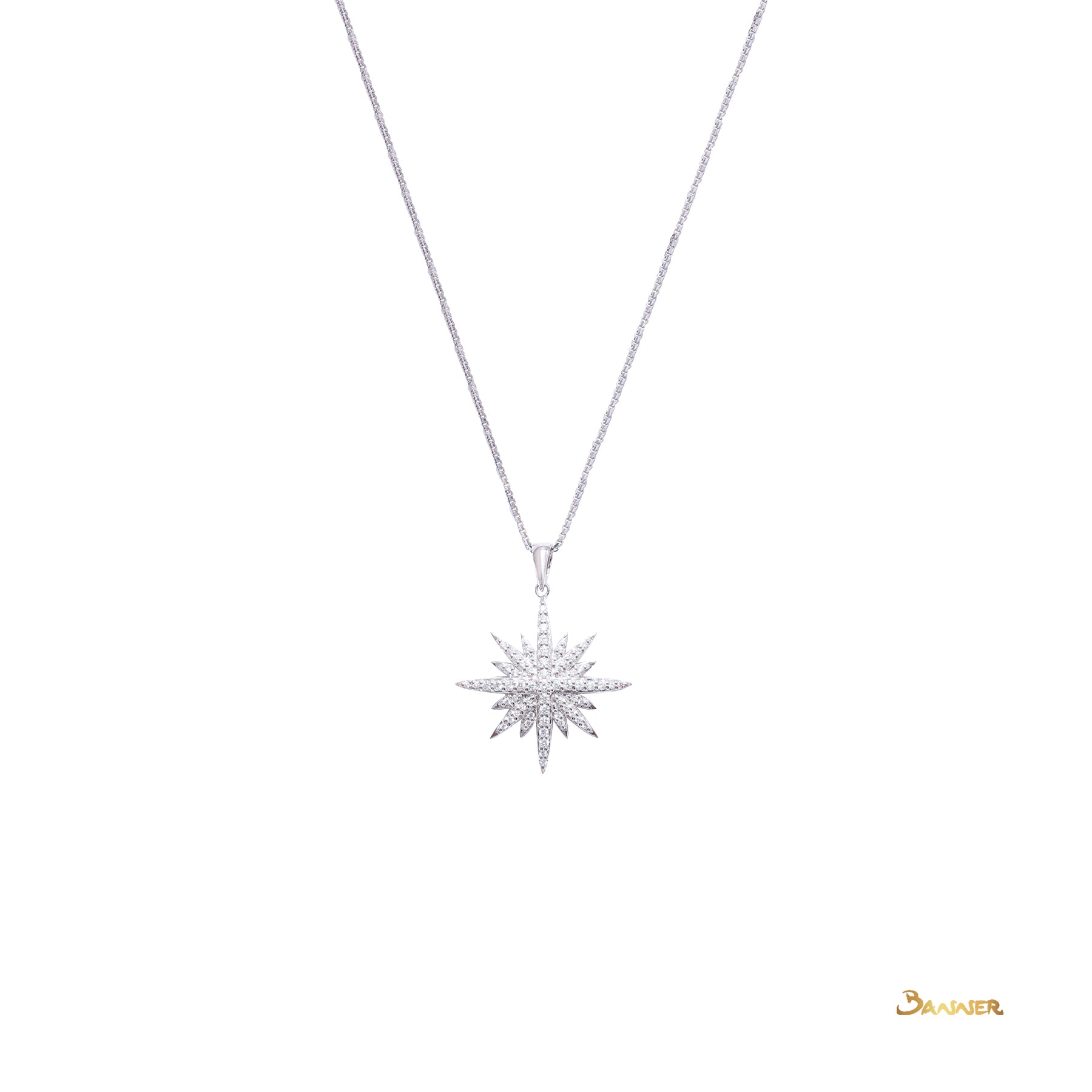 Diamond Snow Flake Pendant(B)