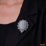 Diamond Floral Pendant/Brooch