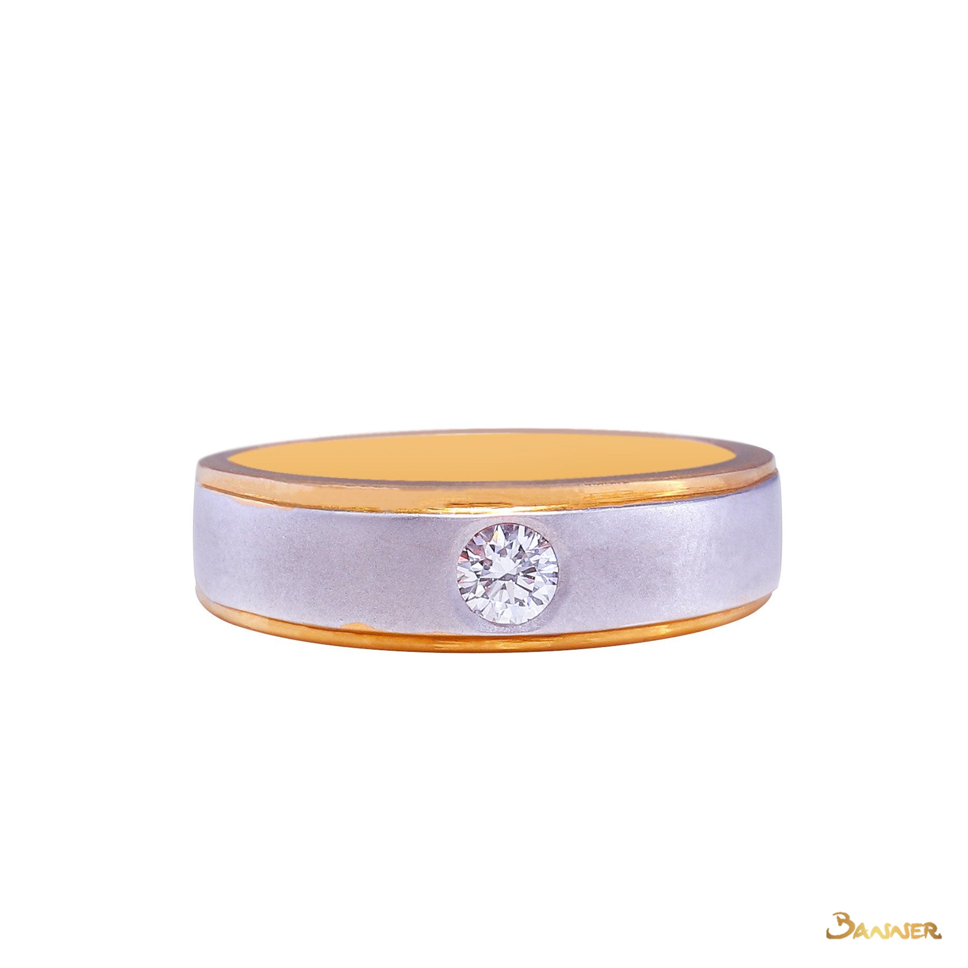 Diamond Bi-color Flush Setting Ring (0.18 ct. t.w.)