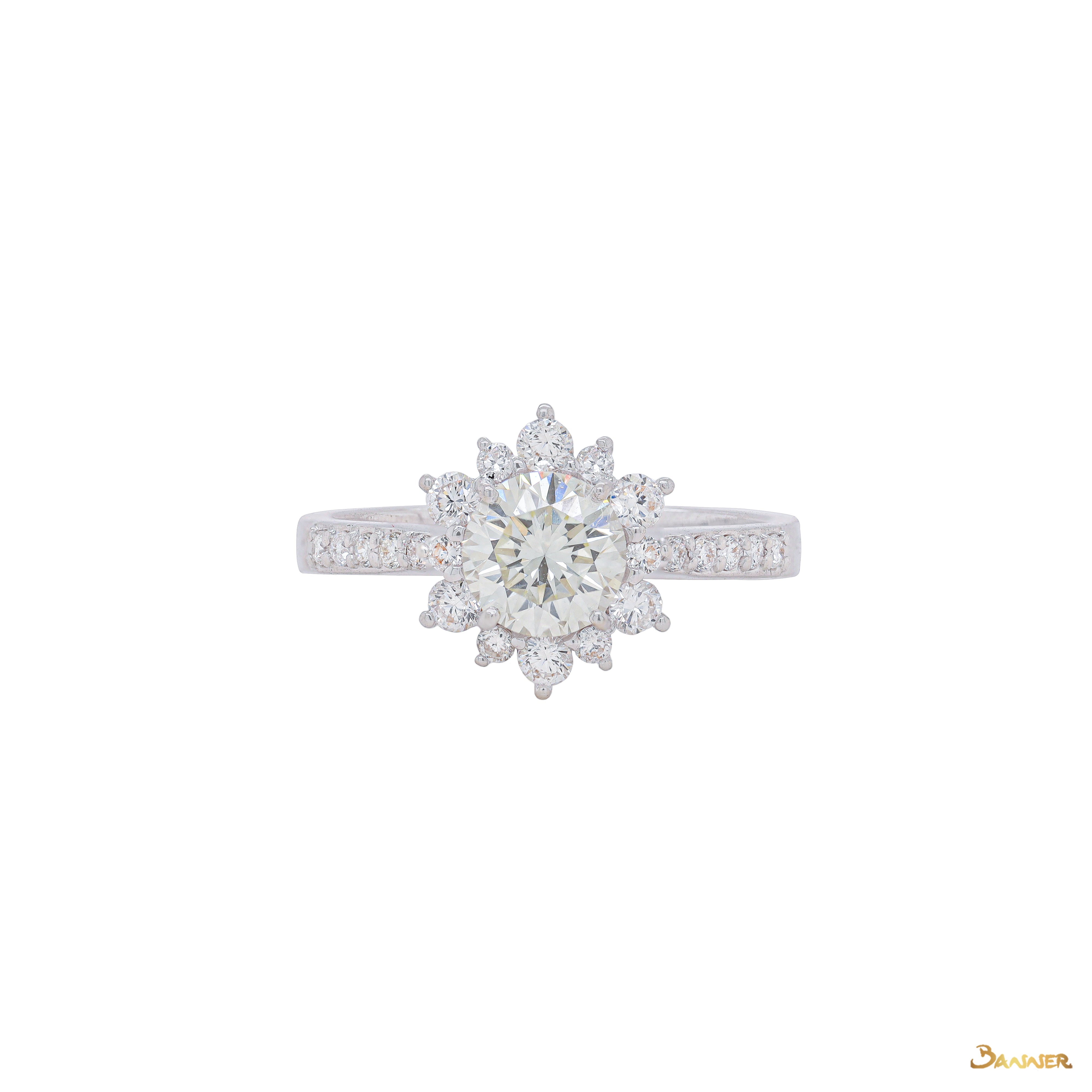 Diamond Snowflake Engagement Ring