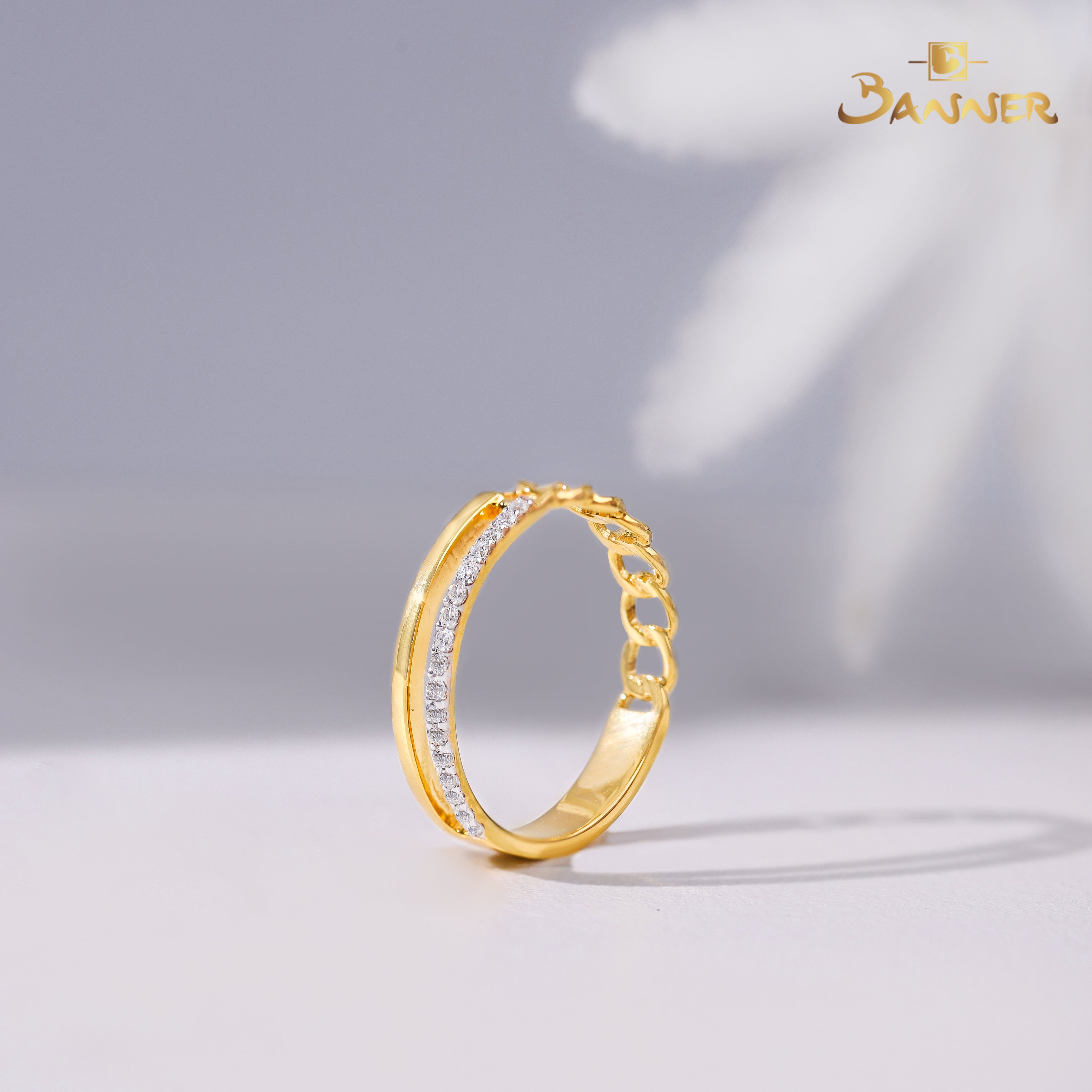 Diamond Crossover Ring