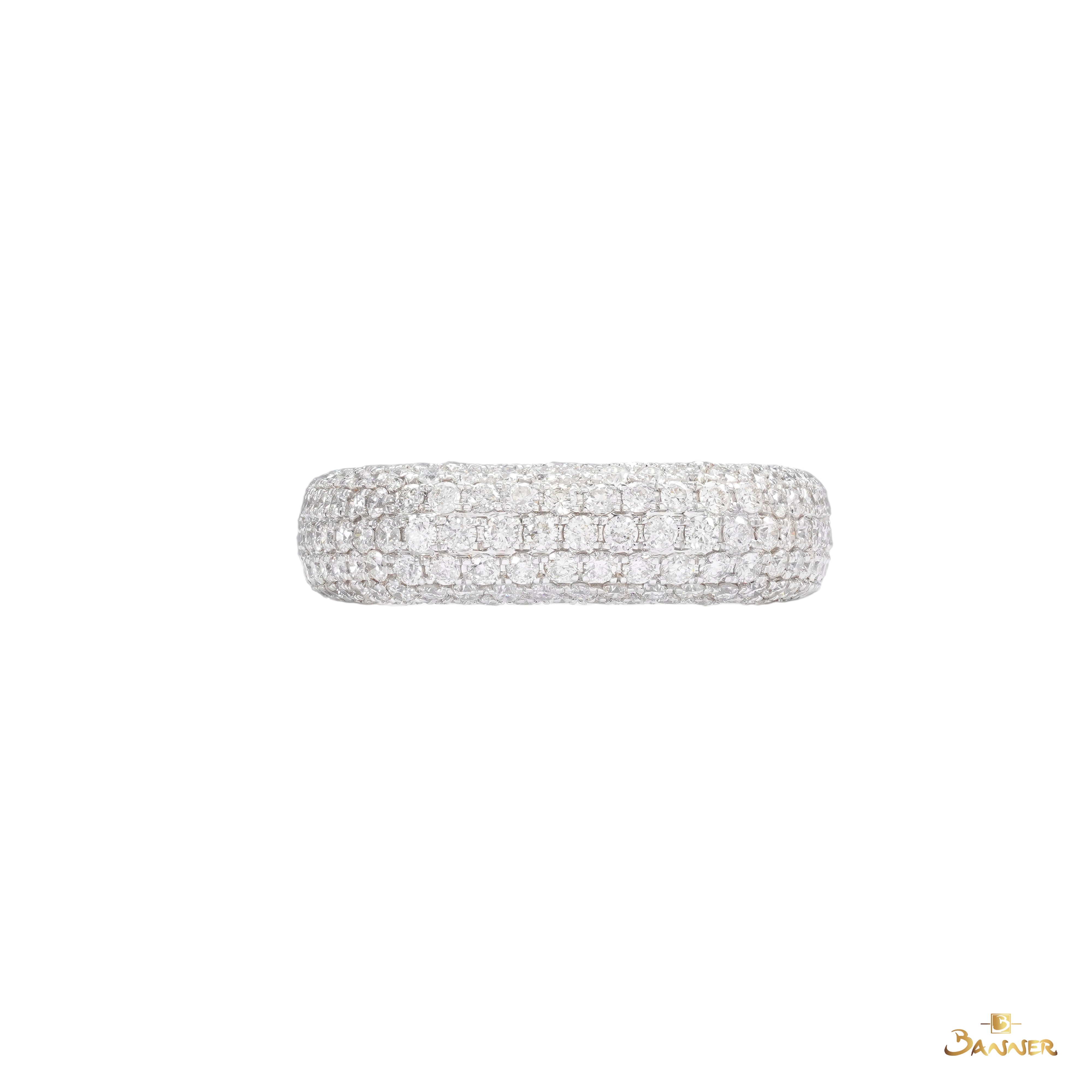 Diamond 7 Roll Rectangle Ring