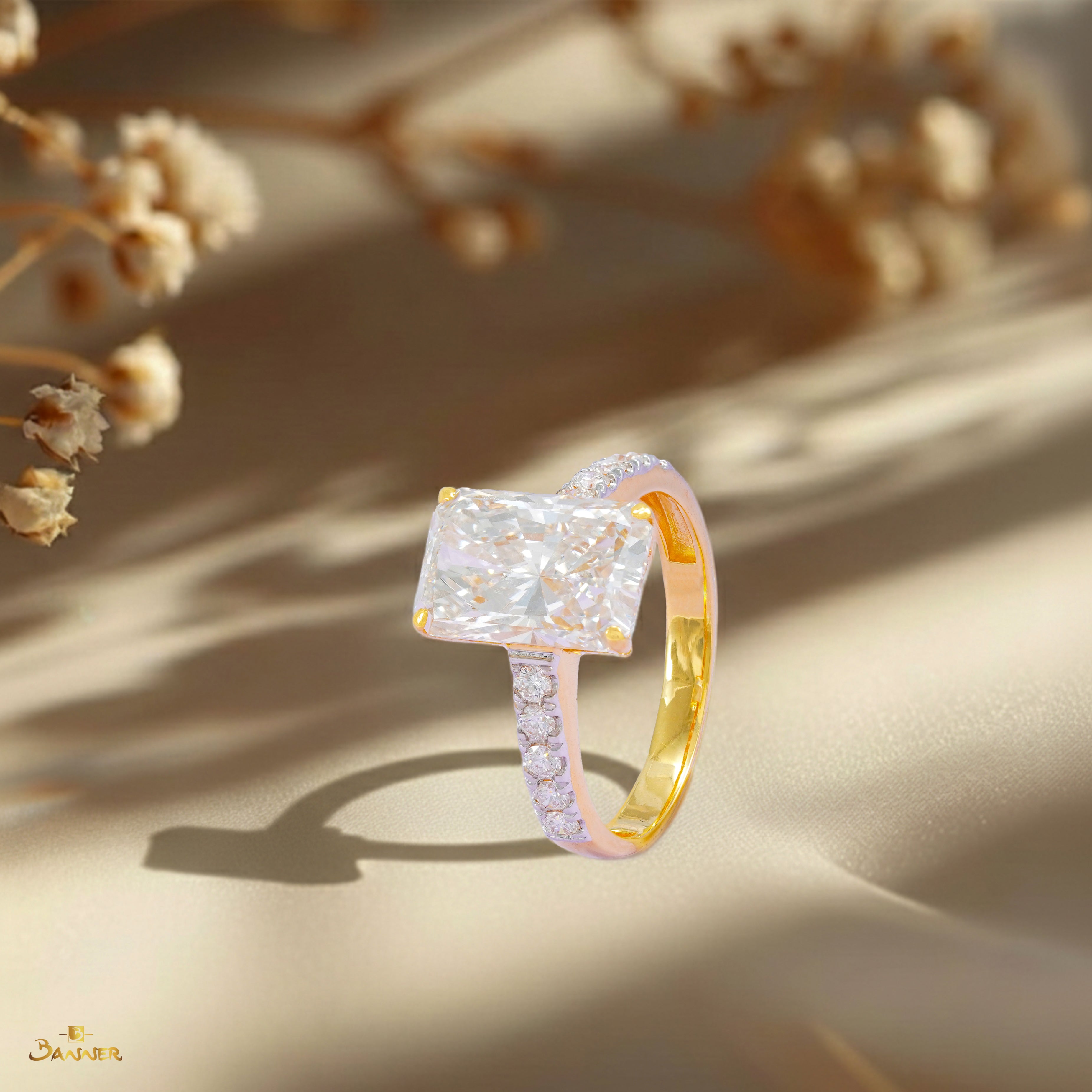 Princess-cut GIA Diamond Ring (GIA, I color ,VVS2,3Ex)