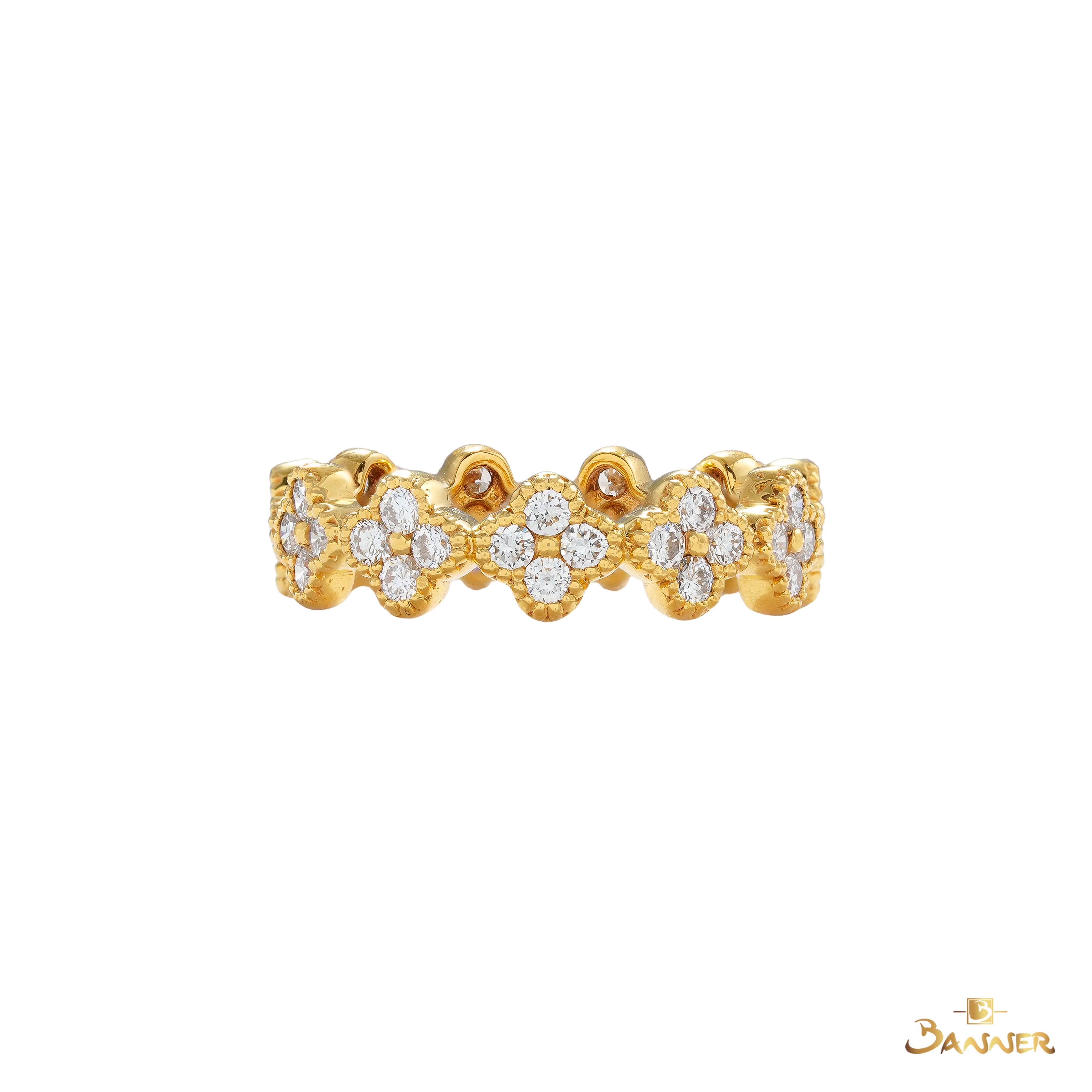 Diamond Clover Eternity Ring