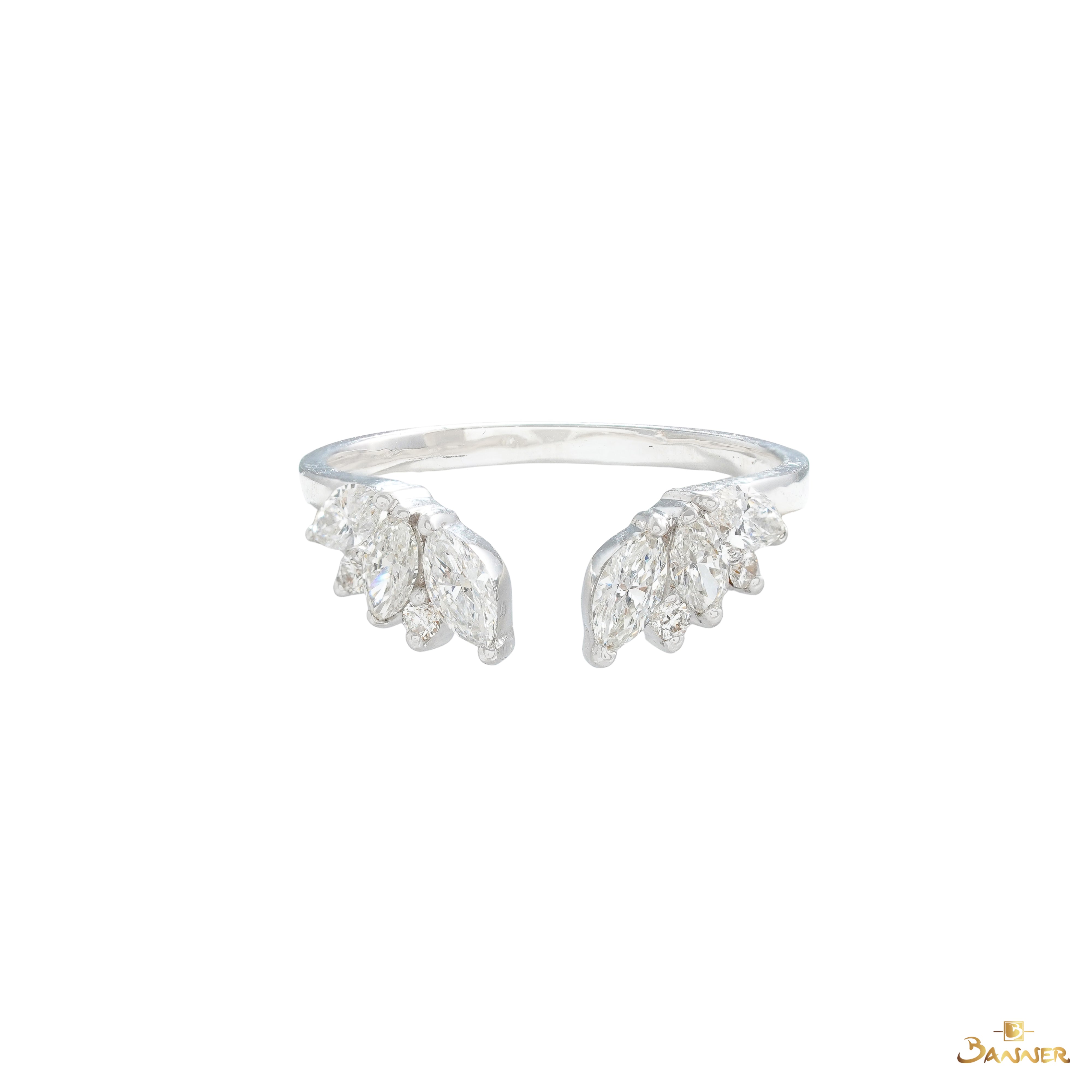 Diamond Vine Leaf Ring