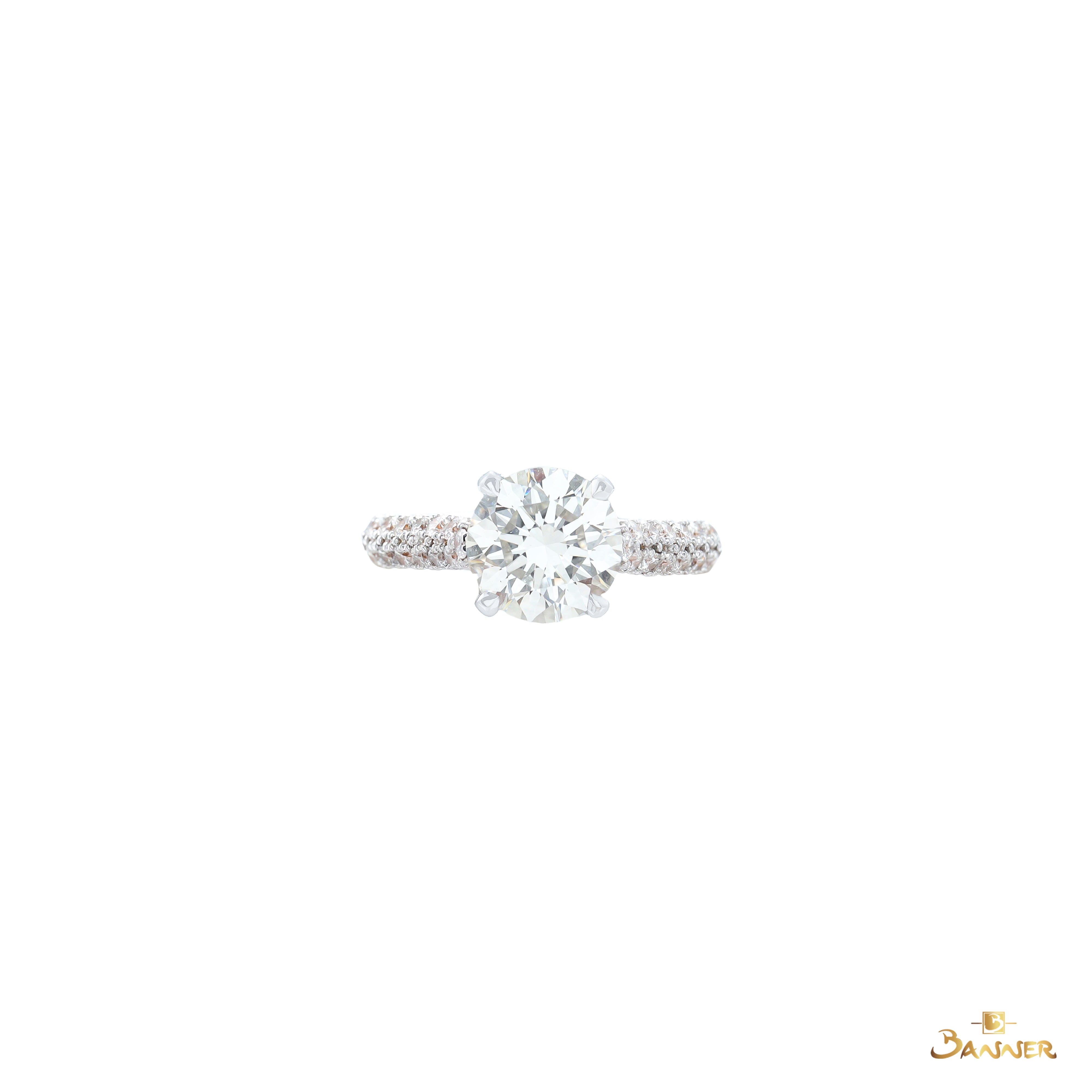 GIA Diamond Paved Ring (I color VVS1)
