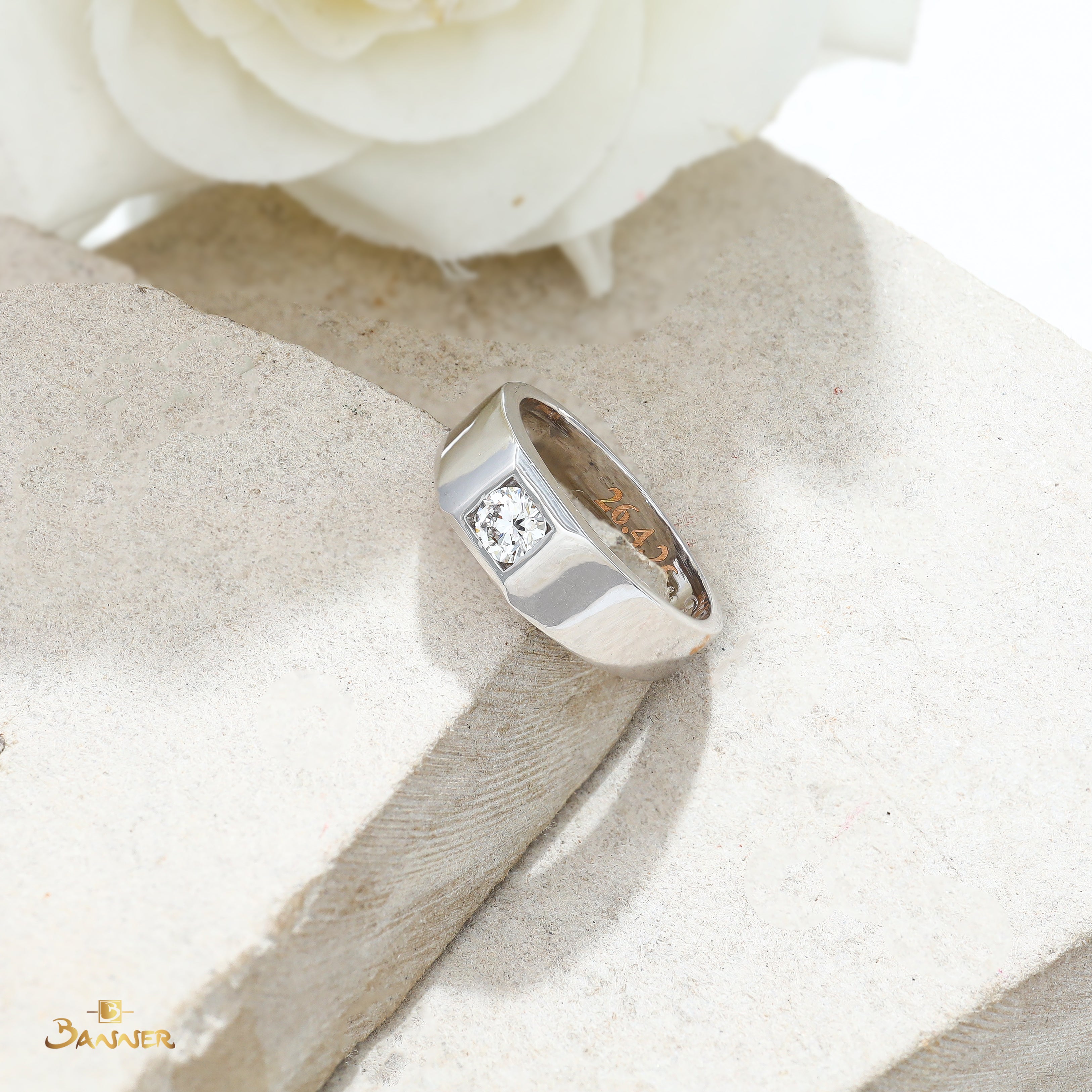 GIA Diamond Men Ring (D color VS2)