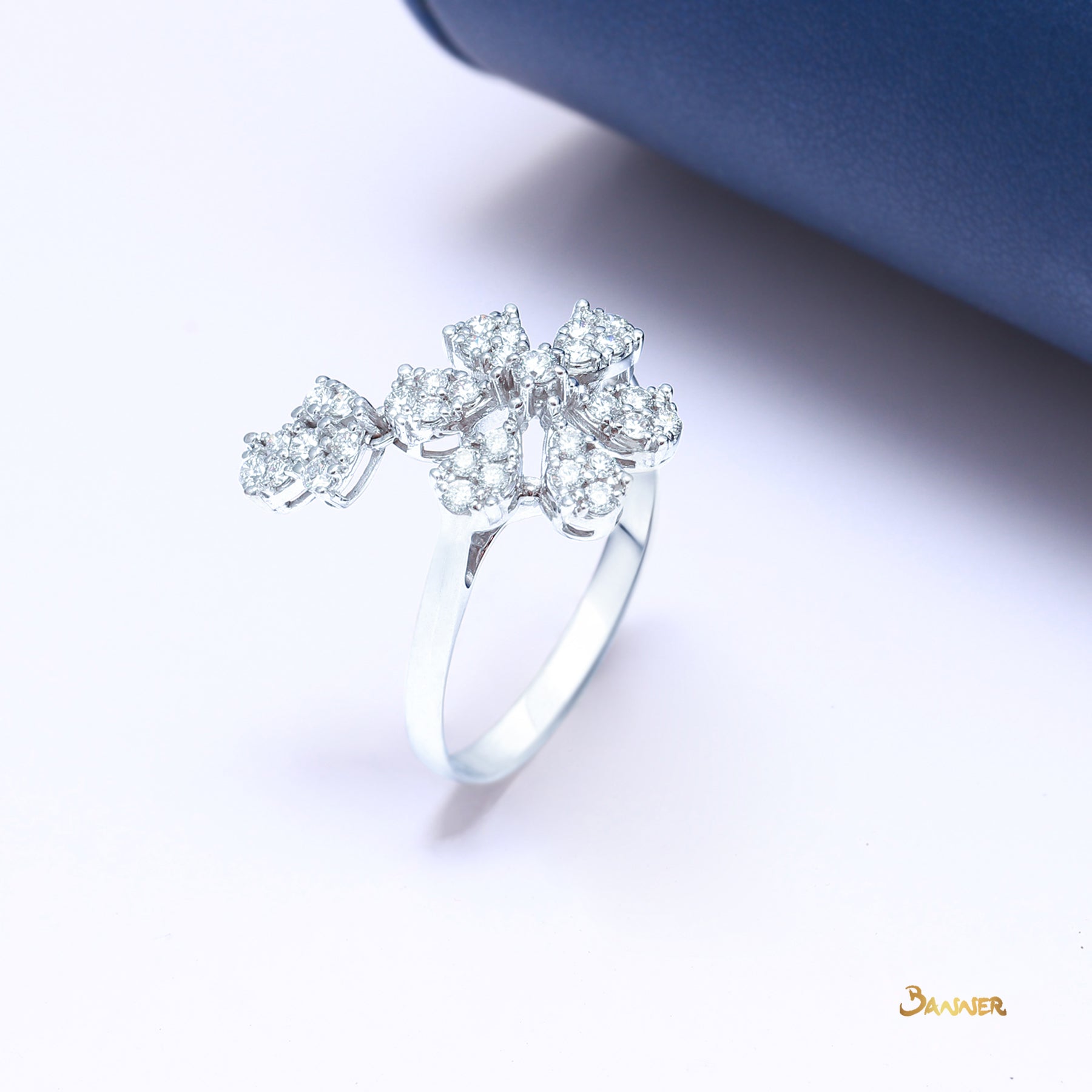 Diamond Floral Ring