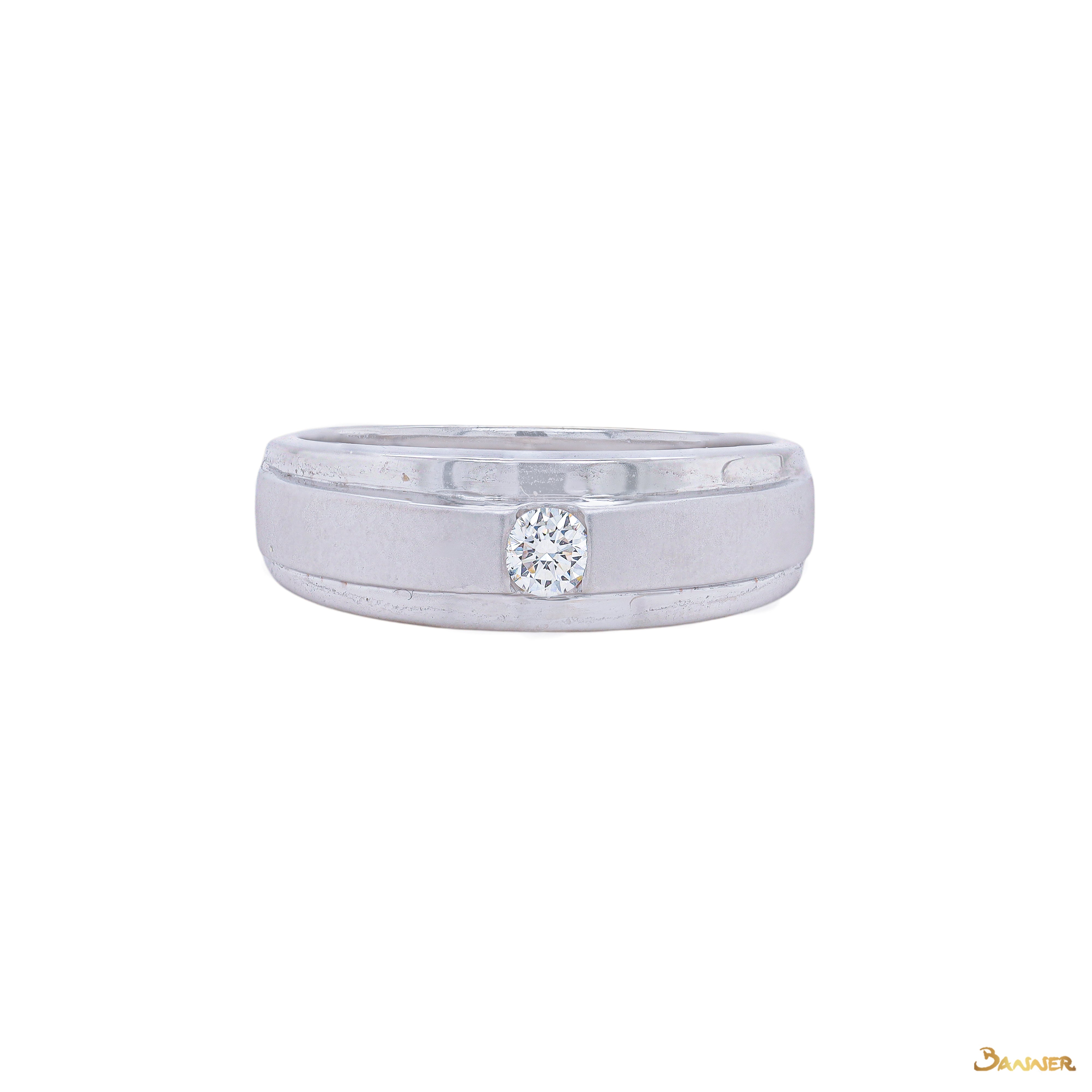 Diamond Flush-Setting Engagement Ring