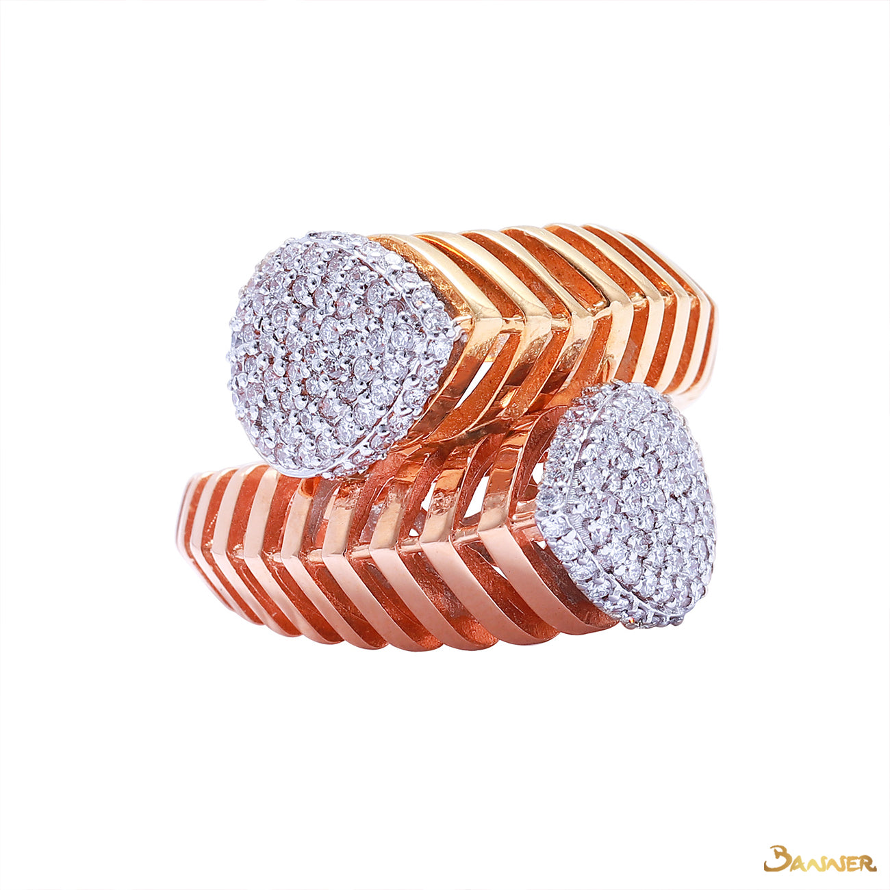 Diamond and Dual-Colored 18k Gold Ring