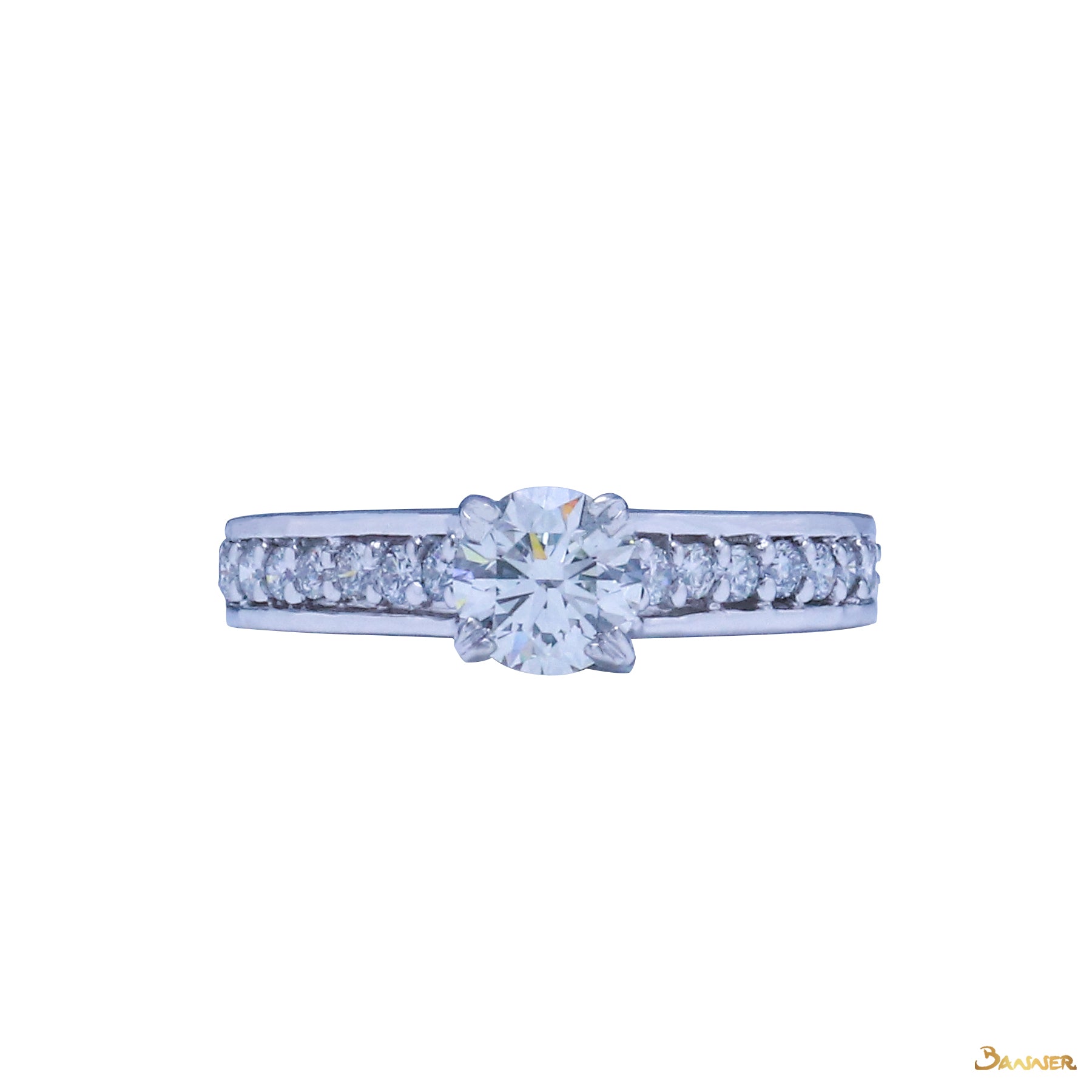 Diamond Ring with Channel Setting (0.76 ct. Middle Diamond, 1.16 ct. t.w.)