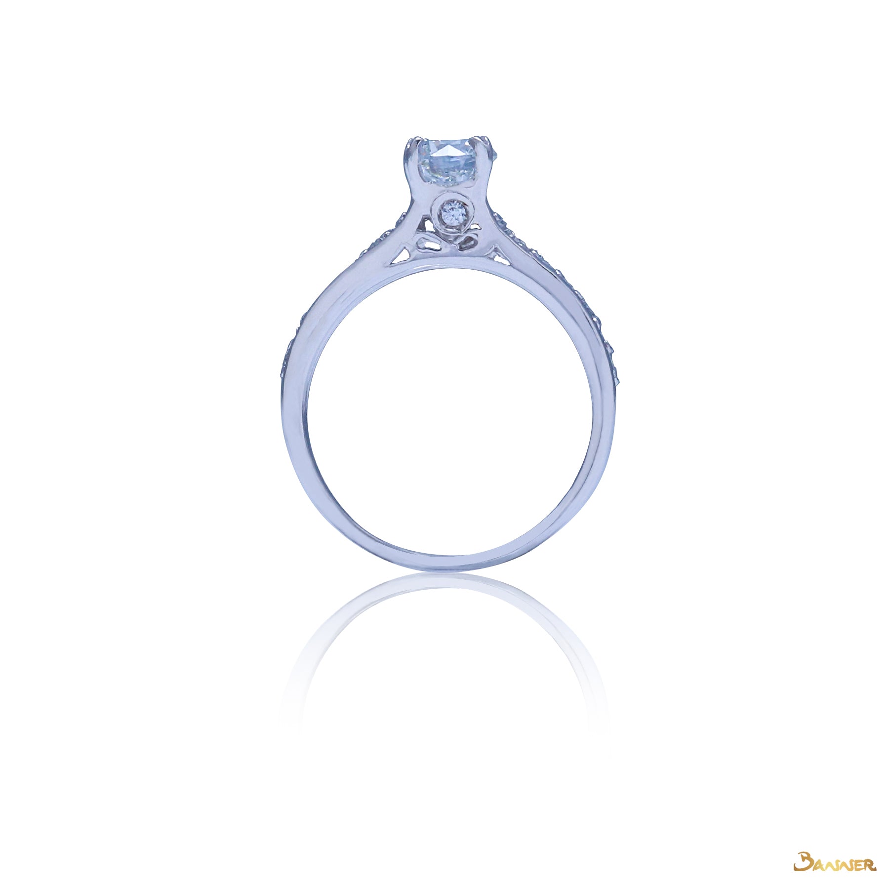 Diamond Ring with Channel Setting (0.76 ct. Middle Diamond, 1.16 ct. t.w.)