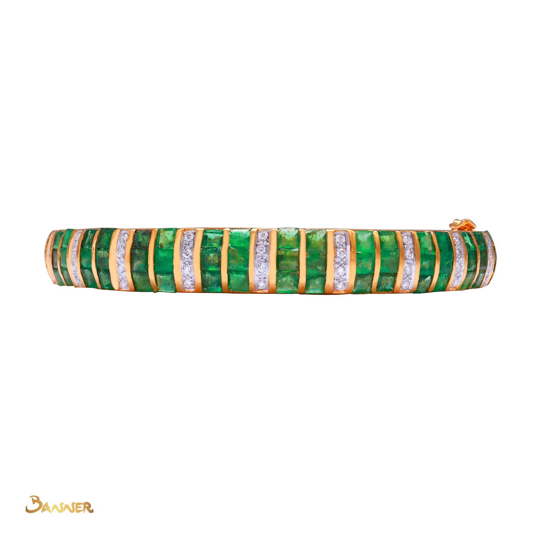 Emerald and Diamond Wasit Bracelet